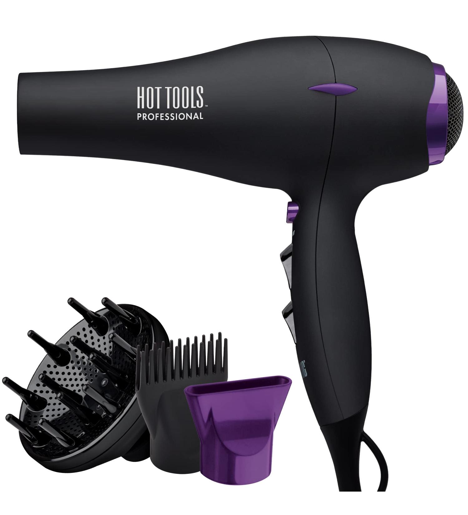 HOT TOOLS Pro Artist Tourmaline 2000 Turbo Hair Dryer - Lightweight & Quiet Blowout Results | Black - Buy Online on GoSupps.com