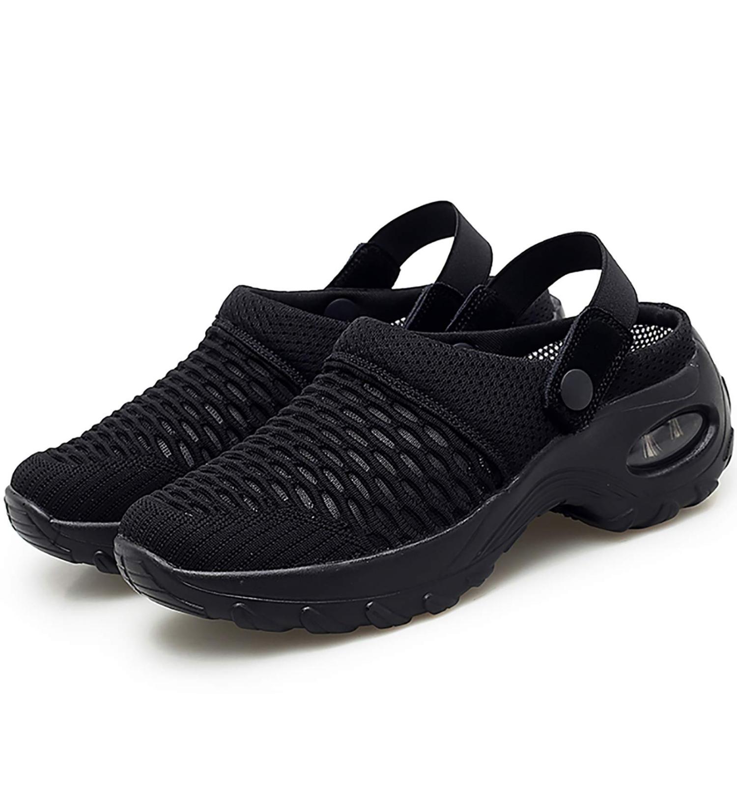 Diabetic Walking Air Cushion Orthopedic Slip-on Shoes for Men Women - Black, Size 11 - Buy Online on GoSupps.com