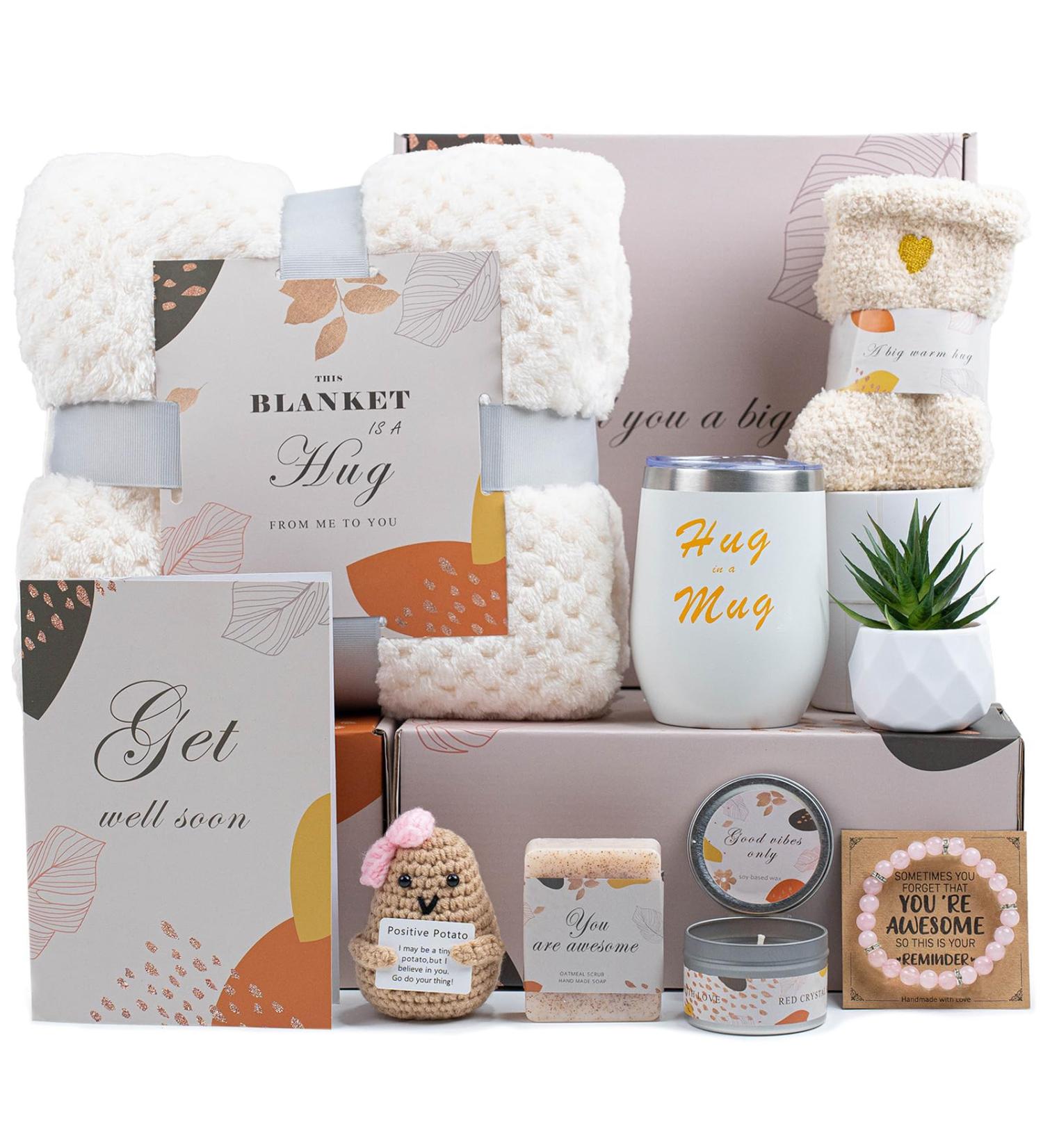 Get Well Soon Gift Baskets for Women - Get Well Gifts for Women After Surgery - Self Care Gifts - Thinking of You Gifts for Recovery - Cancer Care Gifts for Friend - Buy Online on GoSupps.com
