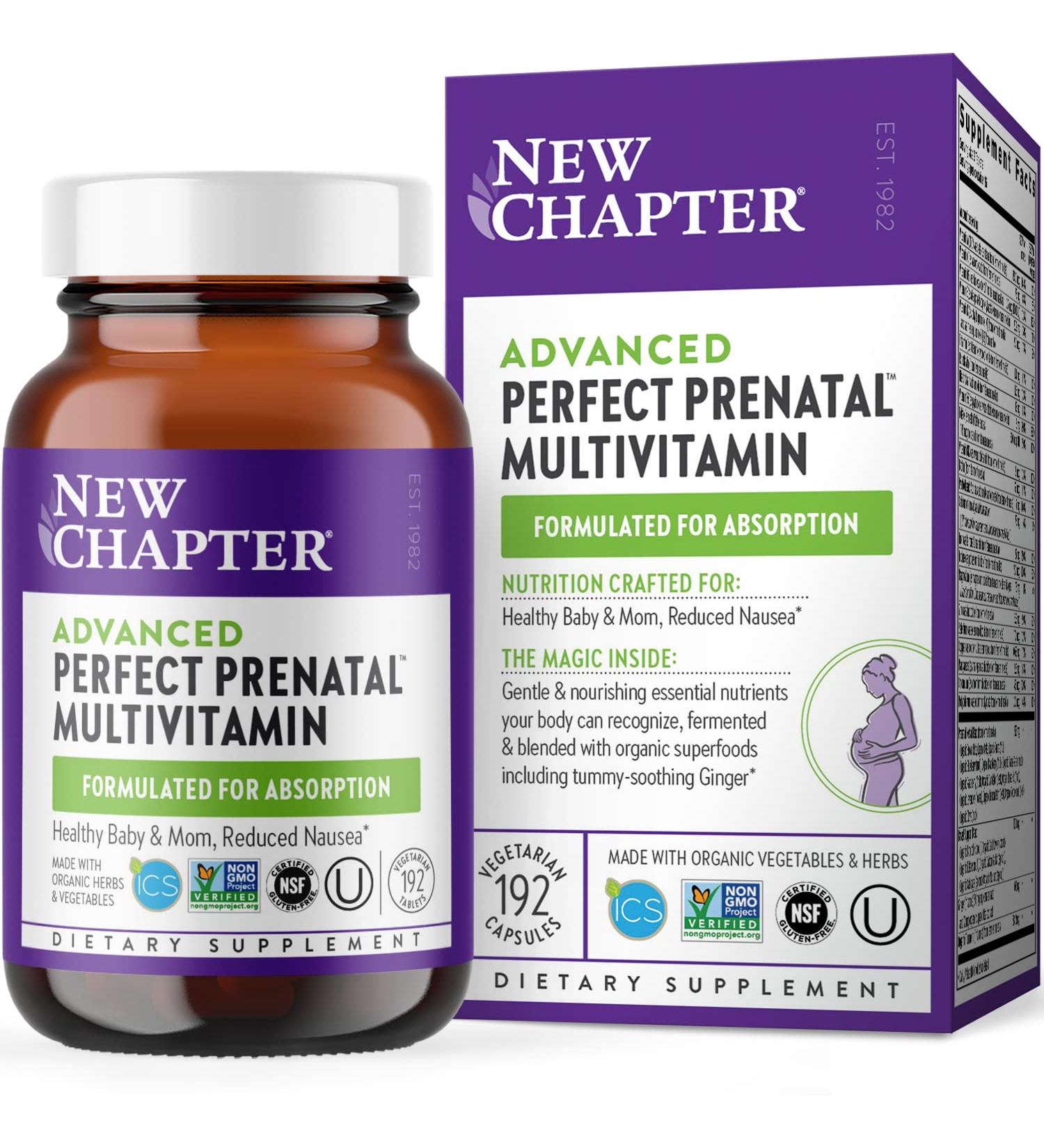 New Chapter Perfect Prenatal Whole Food Multivitamin - 192 Vegetarian Tablets - Buy Online on GoSupps.com
