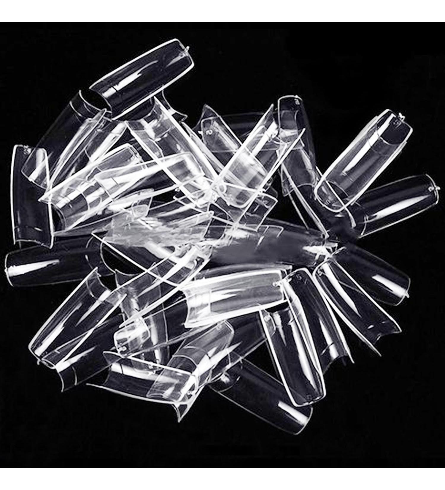 Pack of 500 Artificial Nail Tips French Acrylic Style UV Gel Fake Nail Full Cover Artificial Fingernails Tip Fake Art Nails Suitable for Both Beginners & Experienced Nail Artists Clear - Buy Online on GoSupps.com