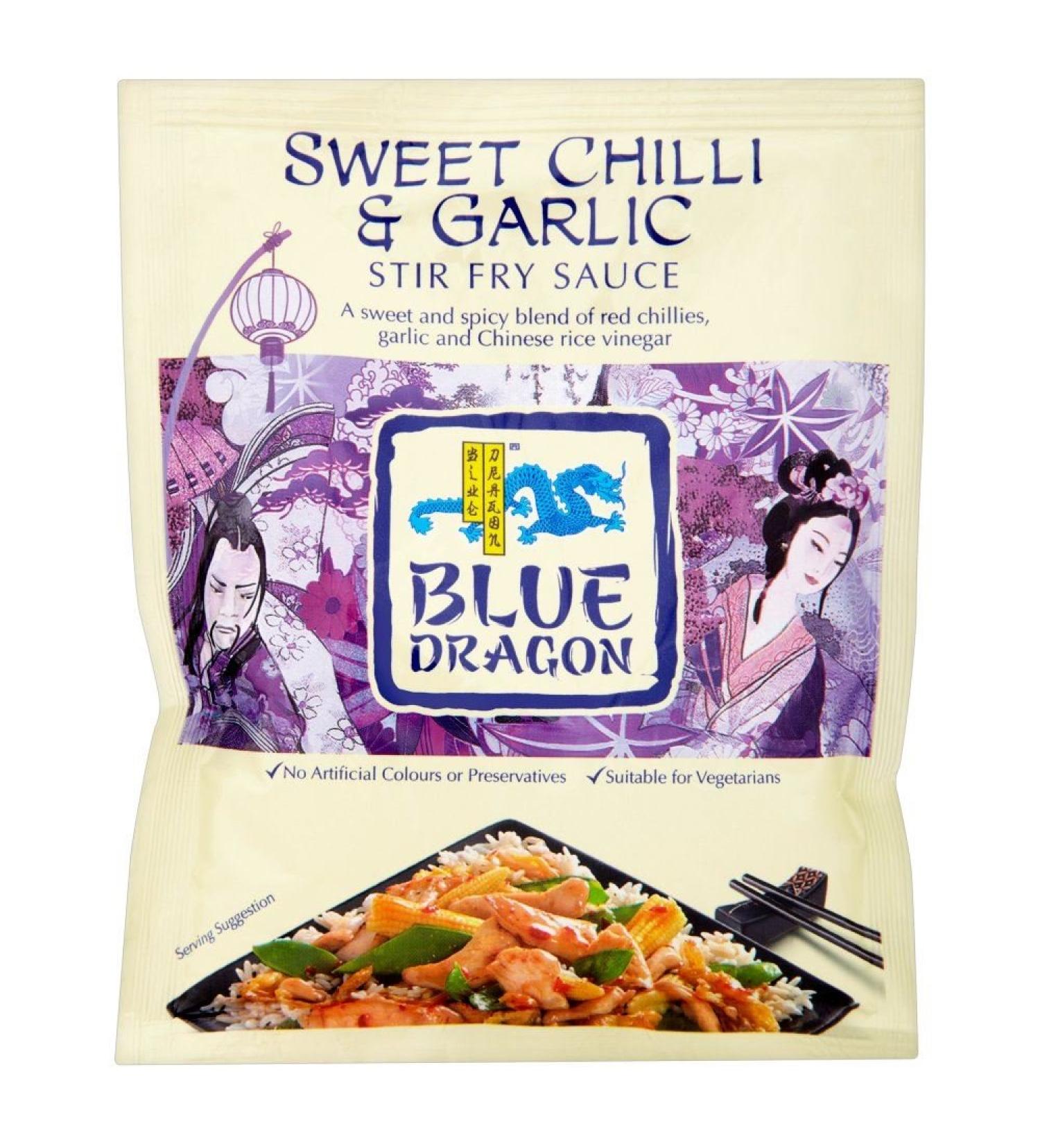 Blue Dragon Blue Dragon - Wok Sauce - Chilli and Garlic - 2 x 120g Bags