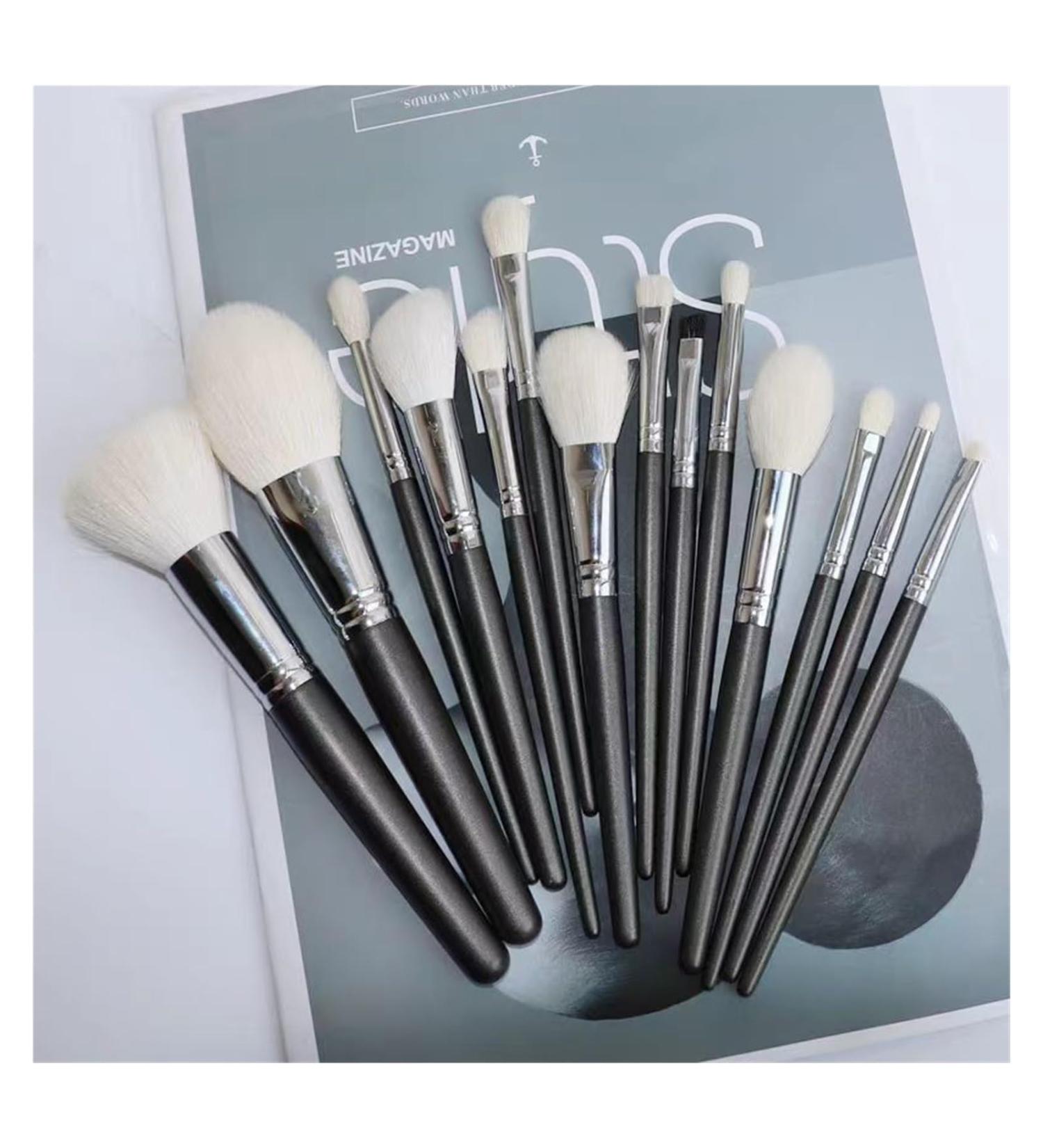 Makeup brushes Professional handmade makeup brush set 14 pieces soft goat hair powder contour blush eye shadow brush makeup brush set Makeup brush set - Buy Online on GoSupps.com