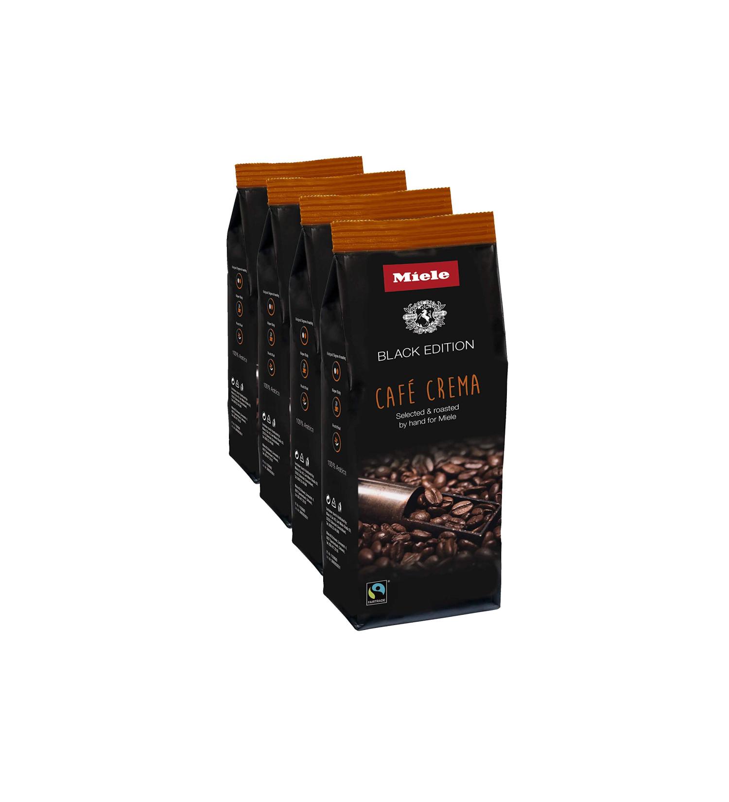 Miele Black Edition Caf Crema Hand-Selected & Hand-Roasted Whole Coffee Beans - USDA Organic Fair Trade Certified - 8.8 oz (250g) Cafe Crema (4 Pack) 8.8 Ounce (Pack of 4) - Buy Online on GoSupps.com