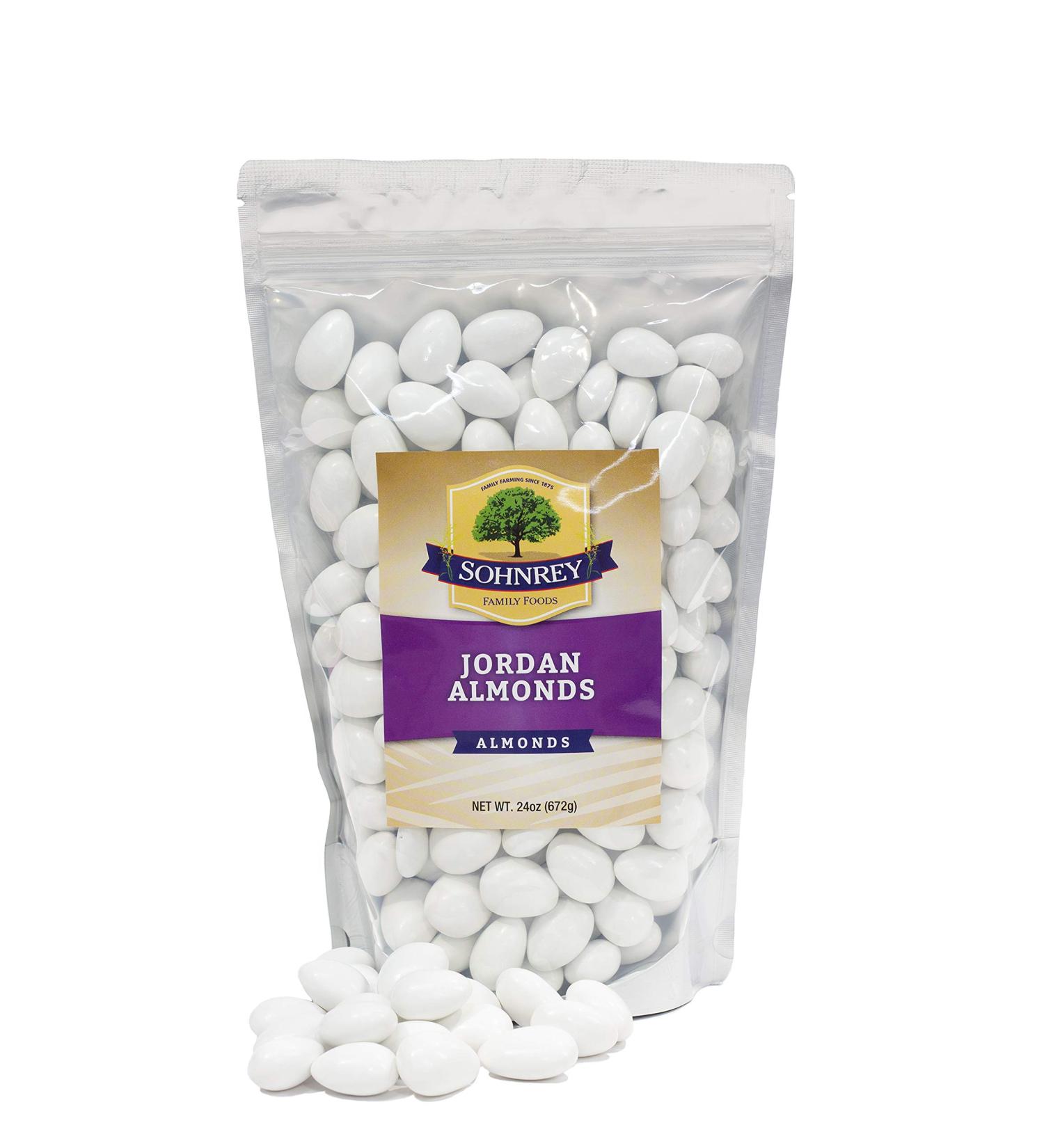Premium White Jordan Almonds Wedding Party Favor - 1.5 lbs by Sohnrey Family Foods - Buy Online on GoSupps.com