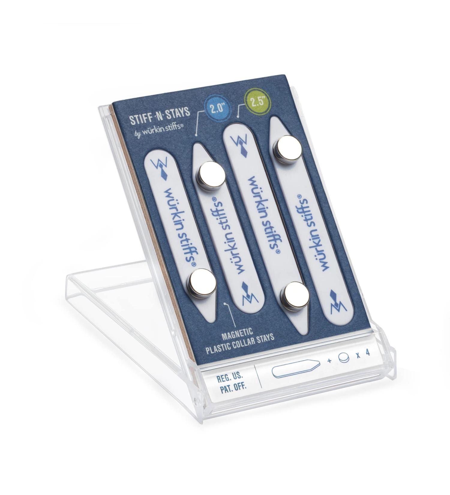 Stiff-N-Stay Plastic Magnetic Collar Stays by W rkin Stiffs - Durable & Adjustable One Size - Perfect for Every Collar - Buy Online on GoSupps.com