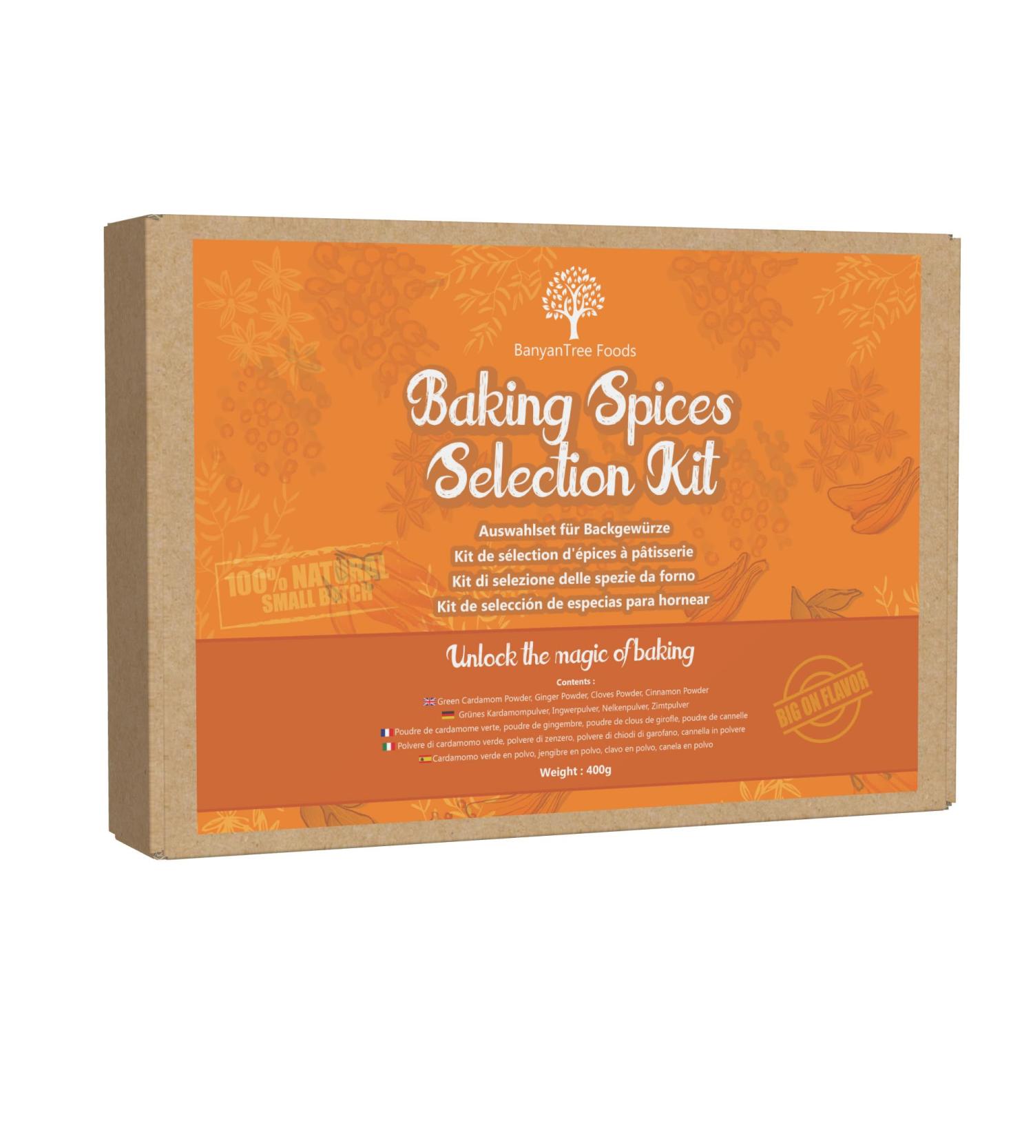 BanyanTree Foods Baking Spice Kit | Cinnamon Clove Ginger Cardamom Powder Spice Gifts | Christmas Baking Spices | Pumpkin Pie Cakes Gingerbread  - Buy Online on GoSupps.com