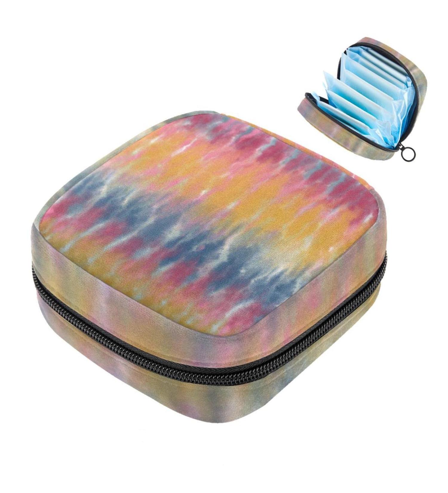 Colorful Batik Menstruation Bag for Women & Girls | Zippered Napkin & Tampon Organizer - Buy Online on GoSupps.com