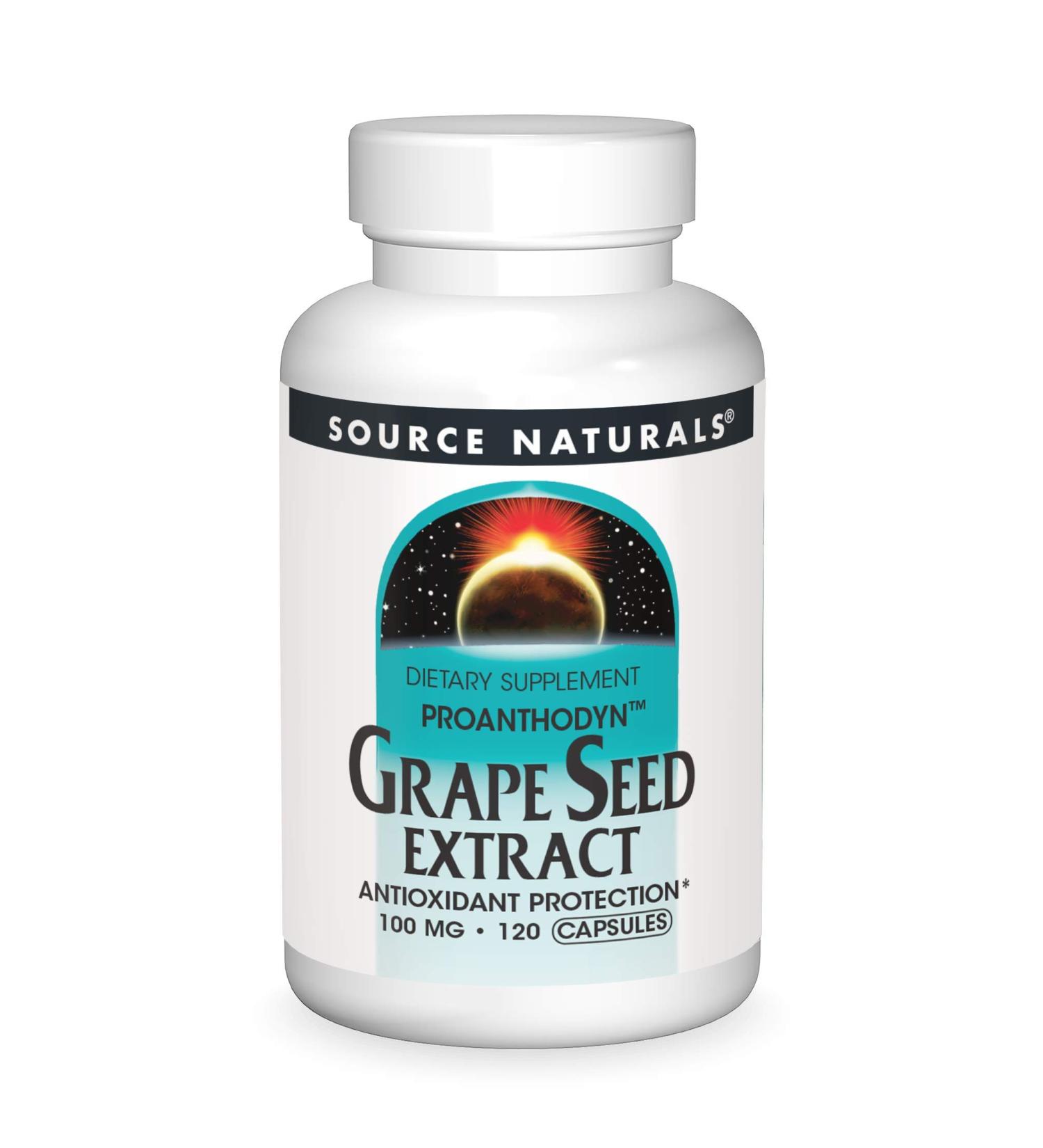 Source Naturals Proanthodyn Grape Seed Extract 100mg - Antioxidant Support, 120 Capsules - Buy Online on GoSupps.com
