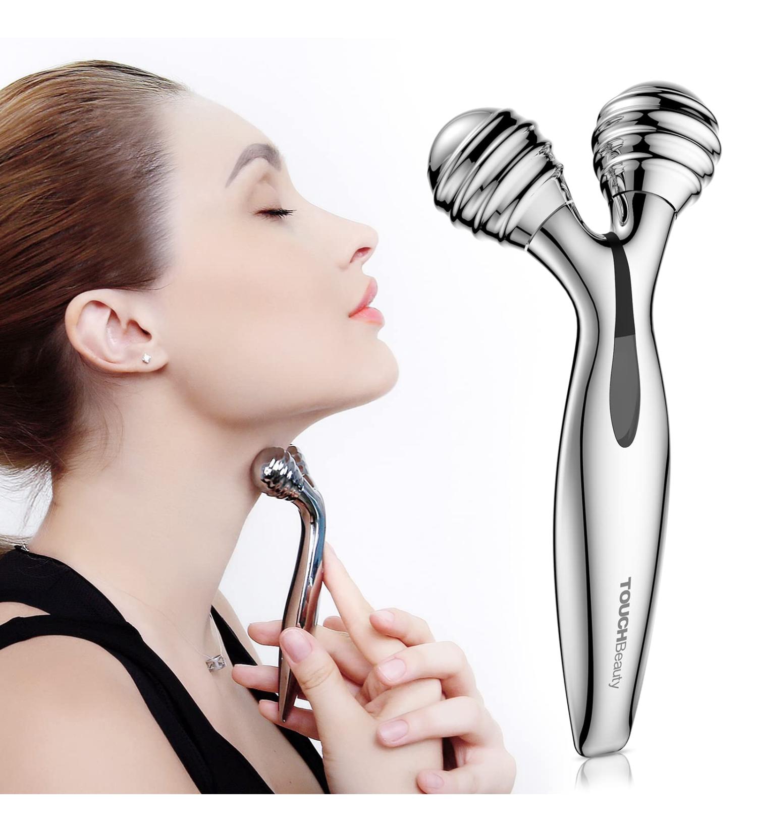 TOUCHBeauty Face Massager Roller - Reduce Puffiness, Tighten Skin, Boost Collagen - Facial Contouring Tool for Clear Toxins & Face Lift - Buy Online on GoSupps.com