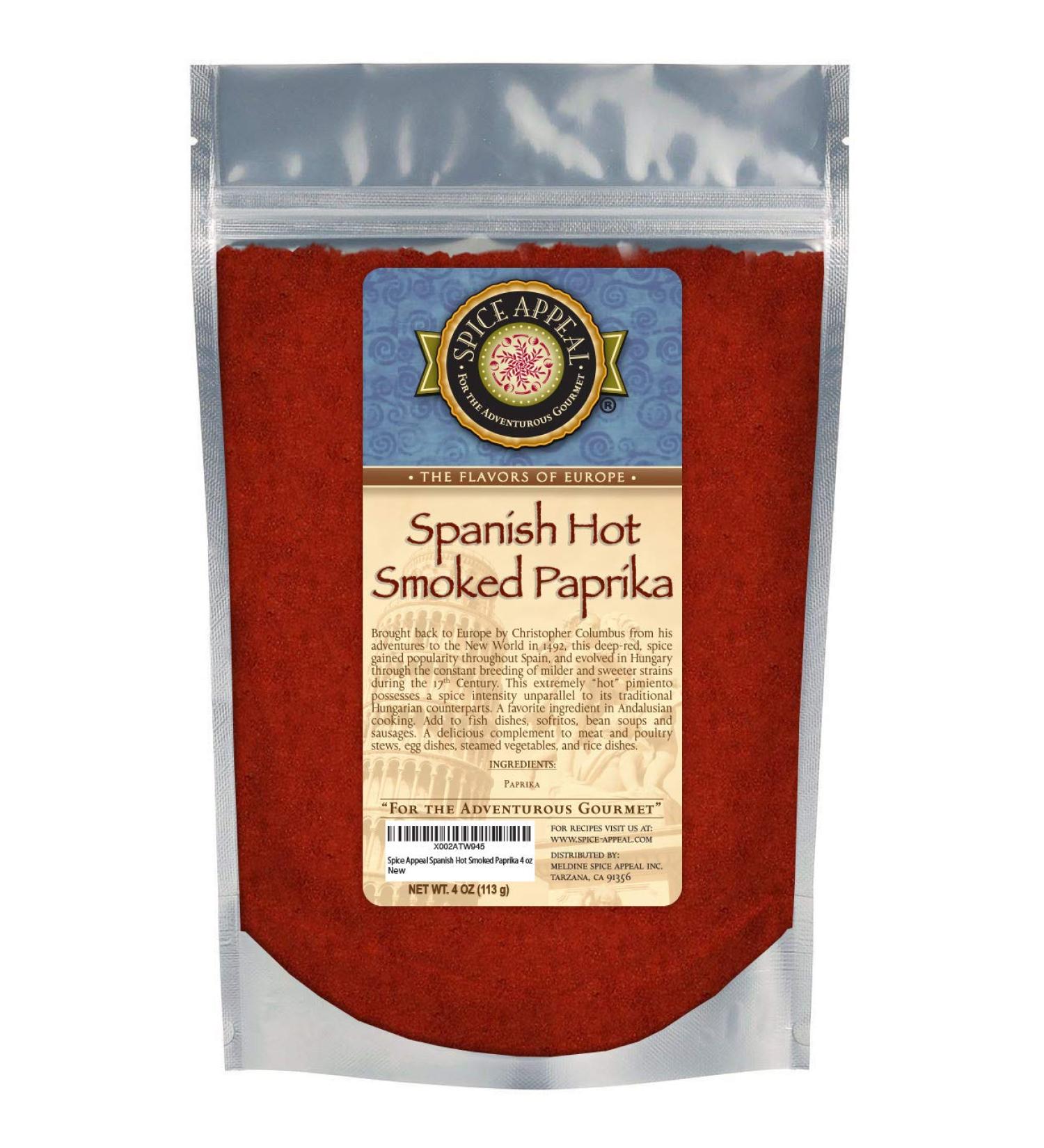 Spice Appeal Spanish Hot Smoked Paprika - 4 oz Resealable Pouch - Buy Online on GoSupps.com