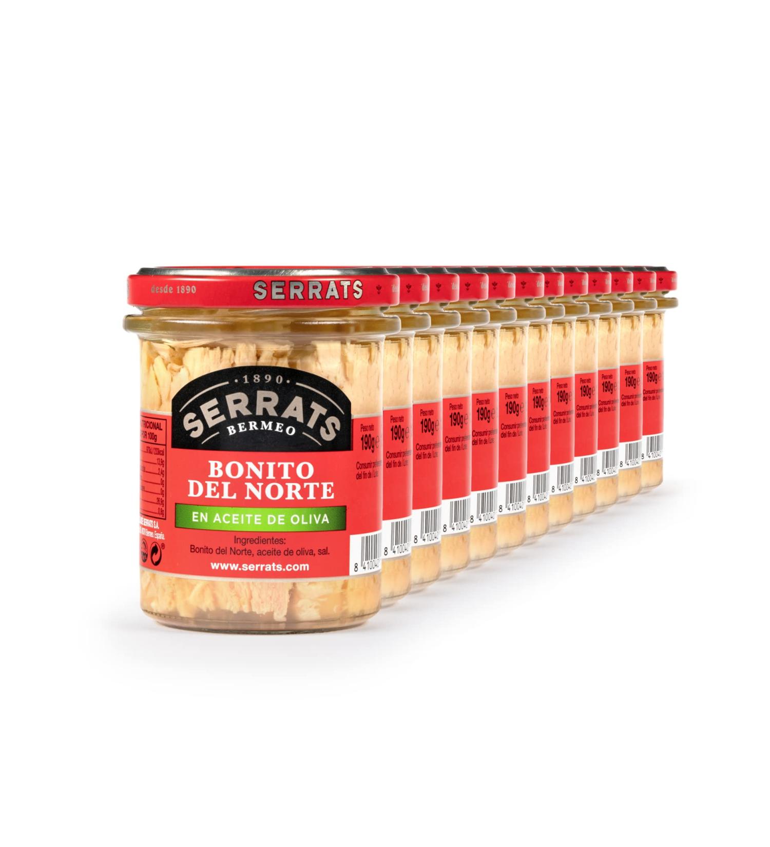 SERRATS 12 Stuks Bonito from the North of the Cantabrian Sea in Olijfolie 190g - Buy Online on GoSupps.com