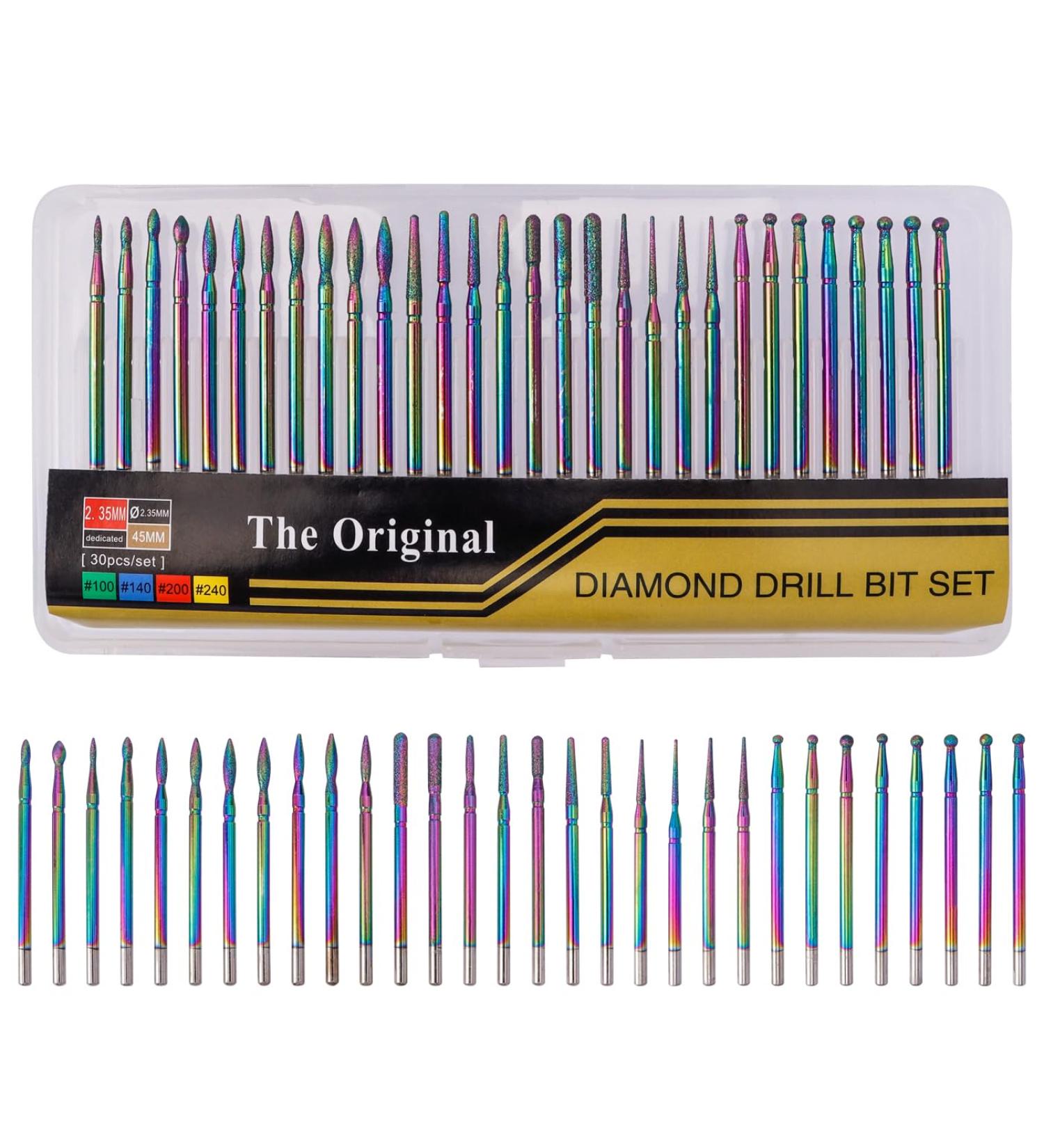 Mesee 30 Piece Diamond Nail Drill Set Stainless Steel Nail Drill Accessories Nail Grinder Attachments Bits Nail Drill Tools Polishing Grinding Body for Manicure Pedicure Home Nail Care - Buy Online on GoSupps.com