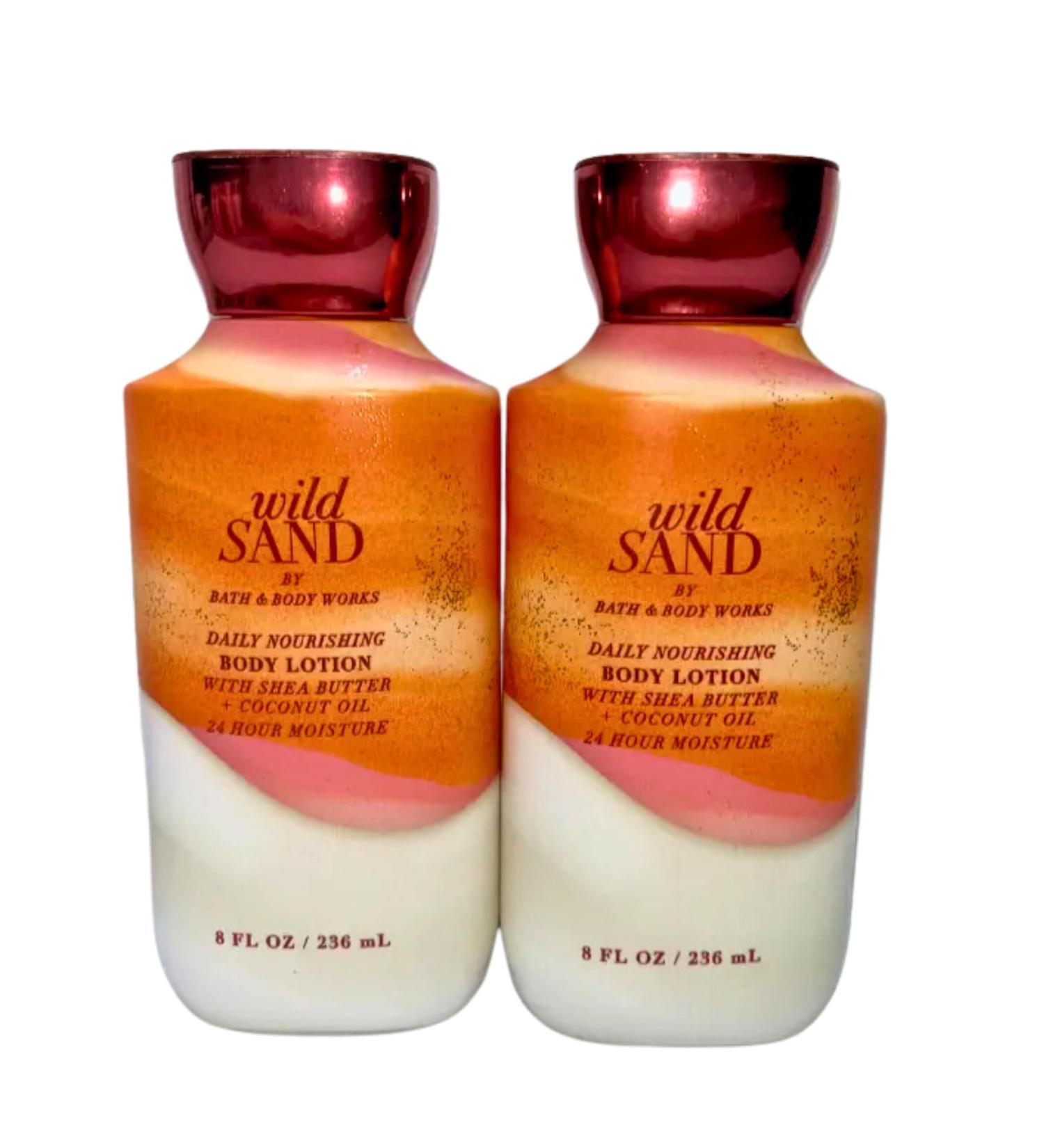 Bath & Body Works Daily Nourishing Body Lotion Set of 2 8oz Each (Wild Sand)