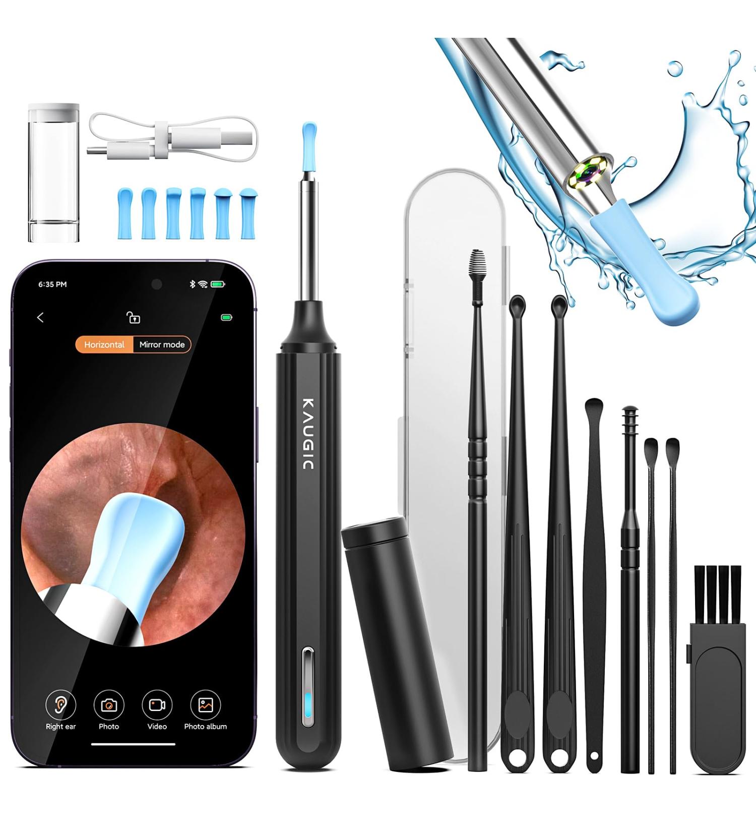 1080P HD Ear Cleaner Camera Ear Wax Removal Kit with Otoscope & 15 Ear Picks Best Ear Cleaning Tool for Adults - Buy Online on GoSupps.com