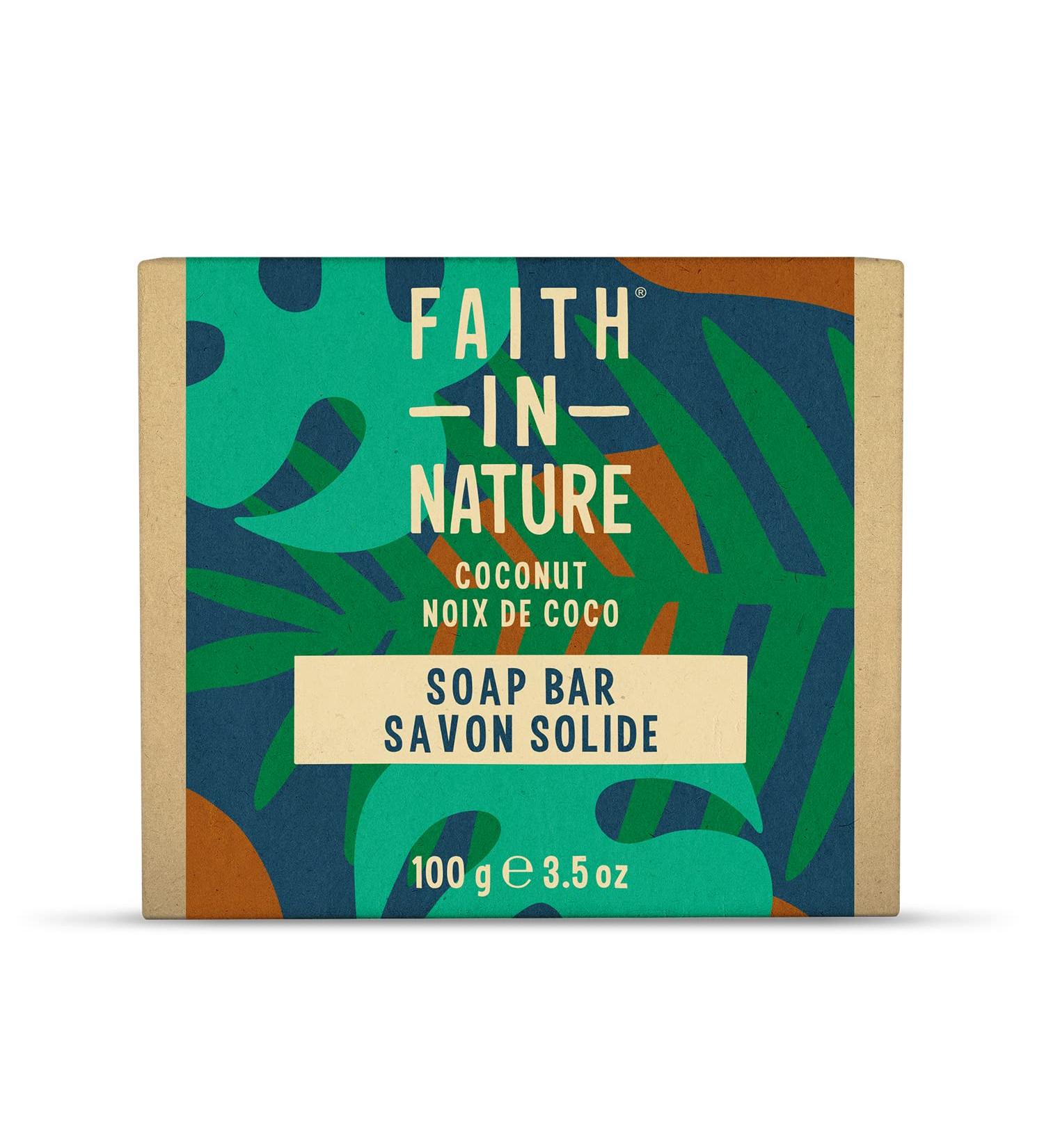  FAITH IN NATURE Faith in Nature Natural Coconut Soap Vegan and Cruelty-Free SLS and Paraben-Free 100g - Buy Online on GoSupps.com
