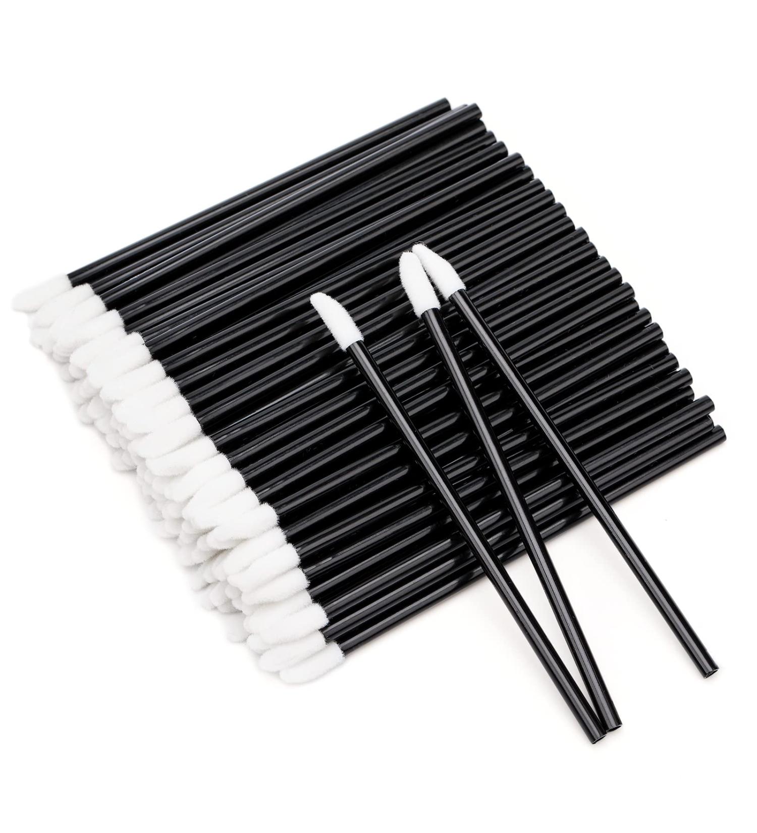 G2PLUS 200 PCS Disposable Lip Gloss Brushes - Lipstick Applicator Wands for Makeup Application - Black - Buy Online on GoSupps.com