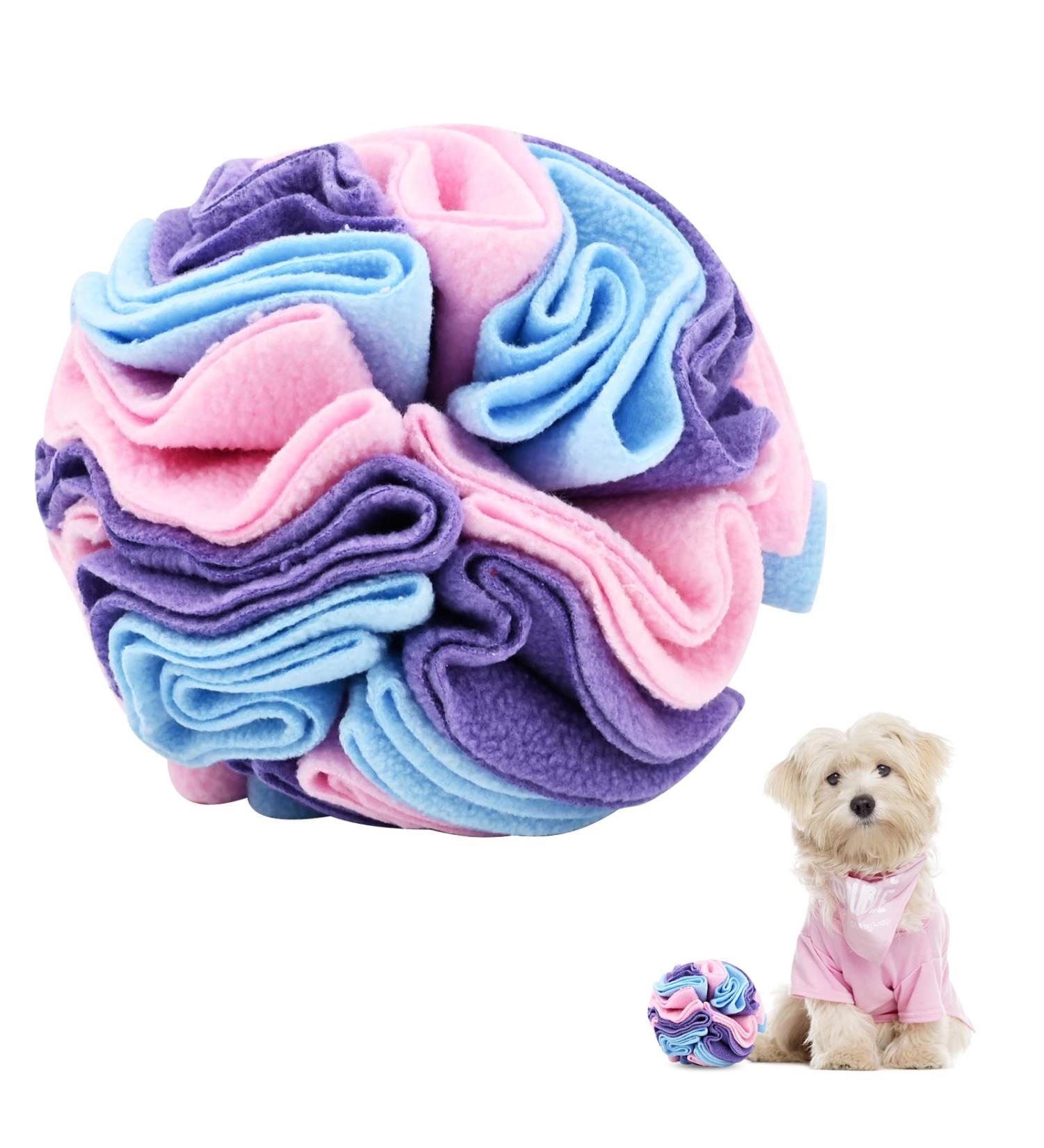 Sniffed Ball for Dogs | Interactive Sniffing Toy | Intelligence & Stress Relief | Washable Feed Mat for Small to Medium Dogs - 15cm Colorful - Buy Online on GoSupps.com