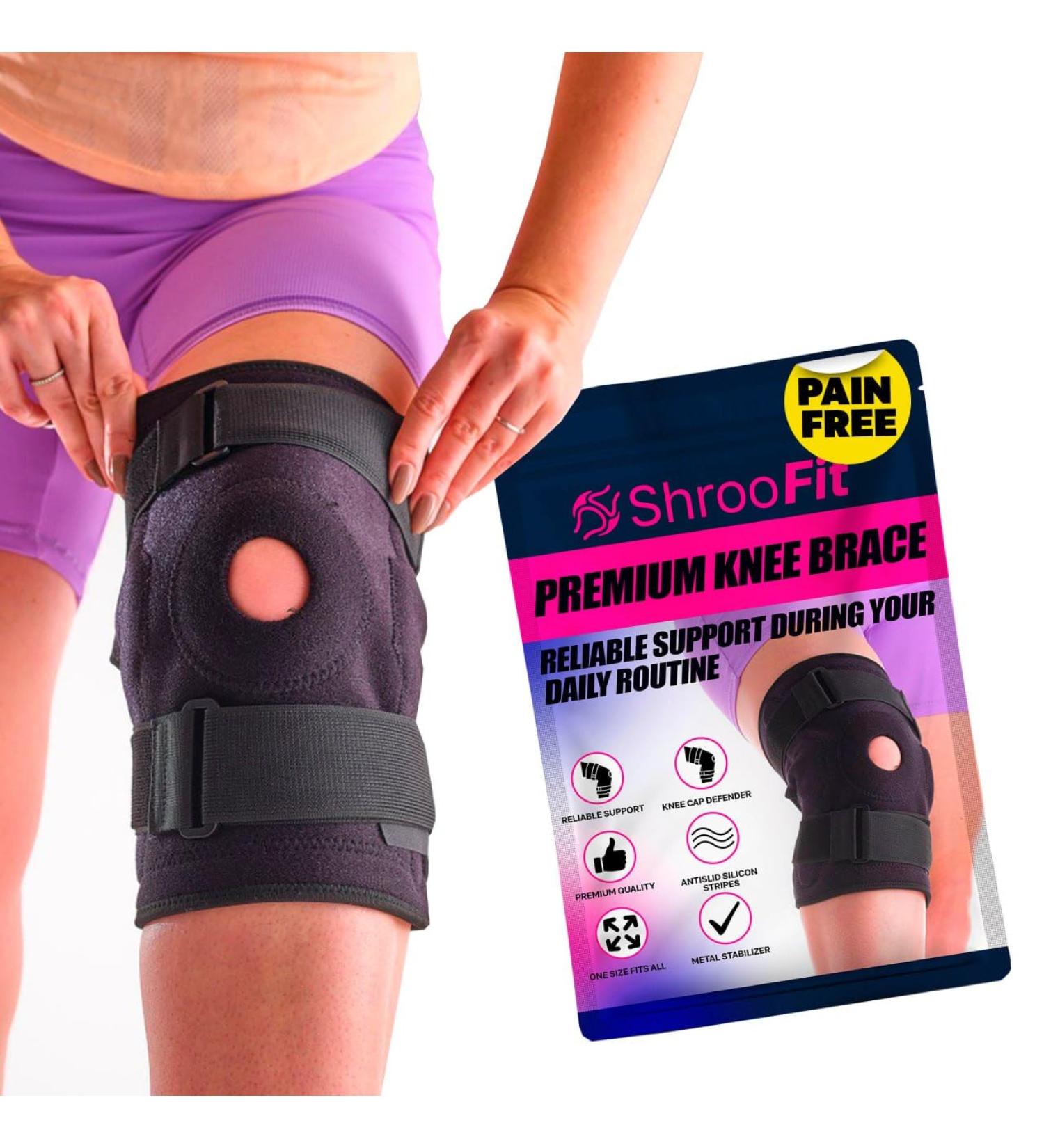 Knee Brace for Pain Relief | Patellar Stabilizing Support for Running & Arthritis Men & Women - Buy Online on GoSupps.com