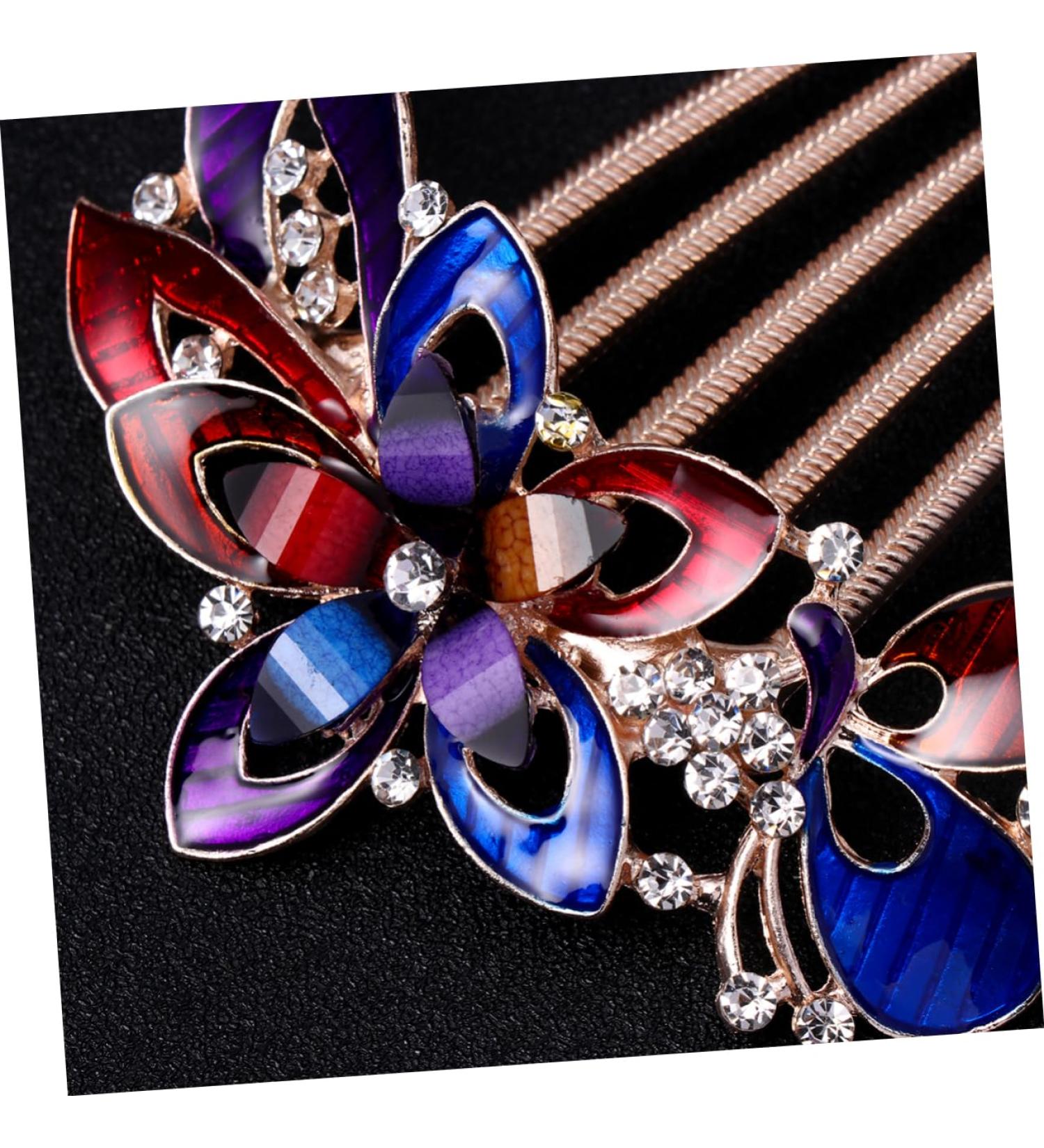 DOITOOL Jewelry Hair Comb Gold Hair Clips Bridal Hair Clip Fashion Jewelry for Women Wedding Hair Clip Hair Teasing Comb Retro Decor Vintage Decor Hair Ornament Accessories Women's Crystal - Buy Online on GoSupps.com