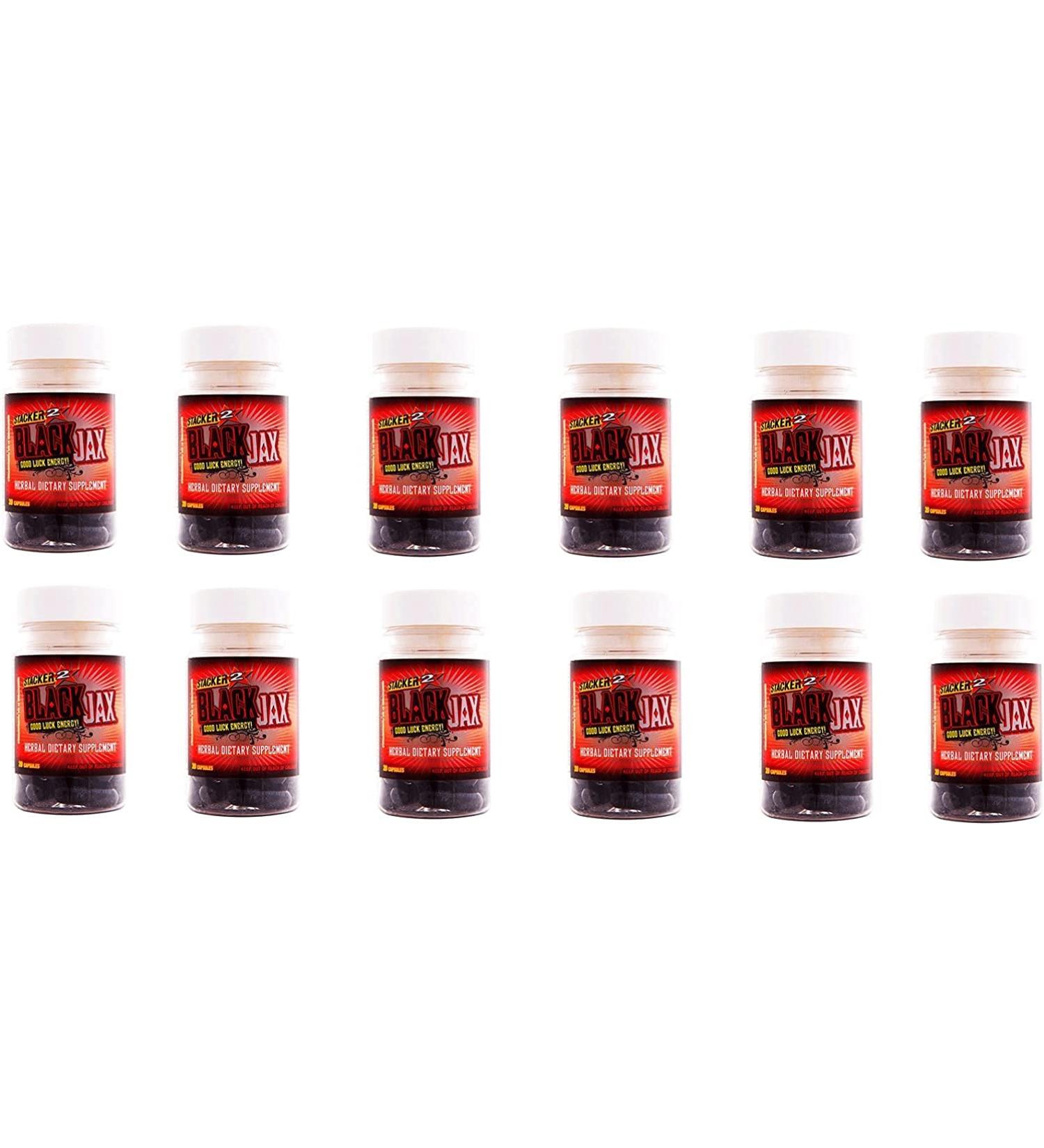 Black Jax Stacker 2 Case (12) Bottles 20 ct. Extreme Energy Pills