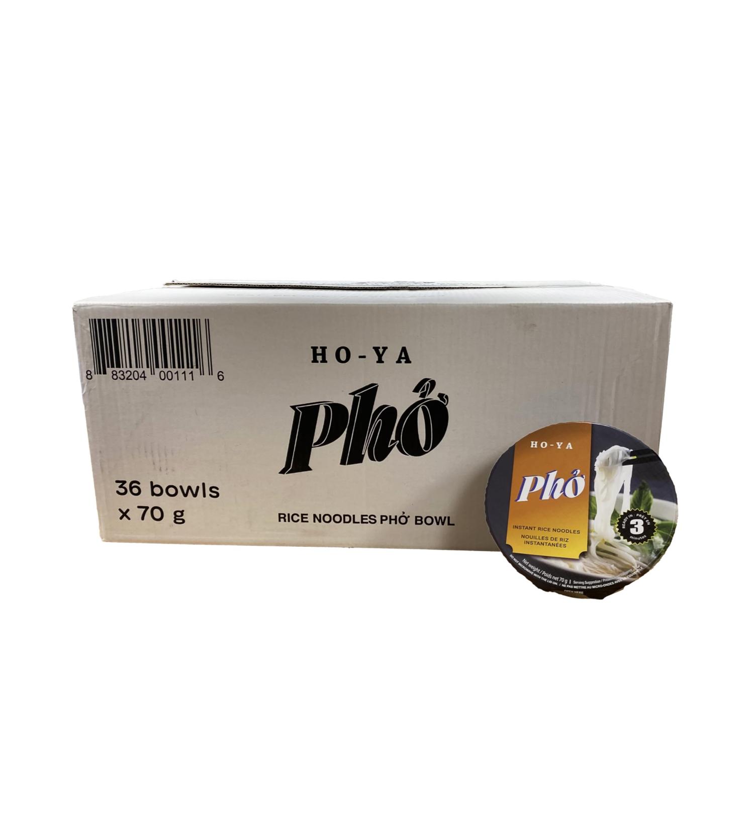HO-YA Instant Vietnamese Pho Noodles Bowl 36 Pack 70g Rice Noodles with Chili Powder Packet Vegetarian and Gluten Free 70 g (Pack of 36) - Buy Online on GoSupps.com