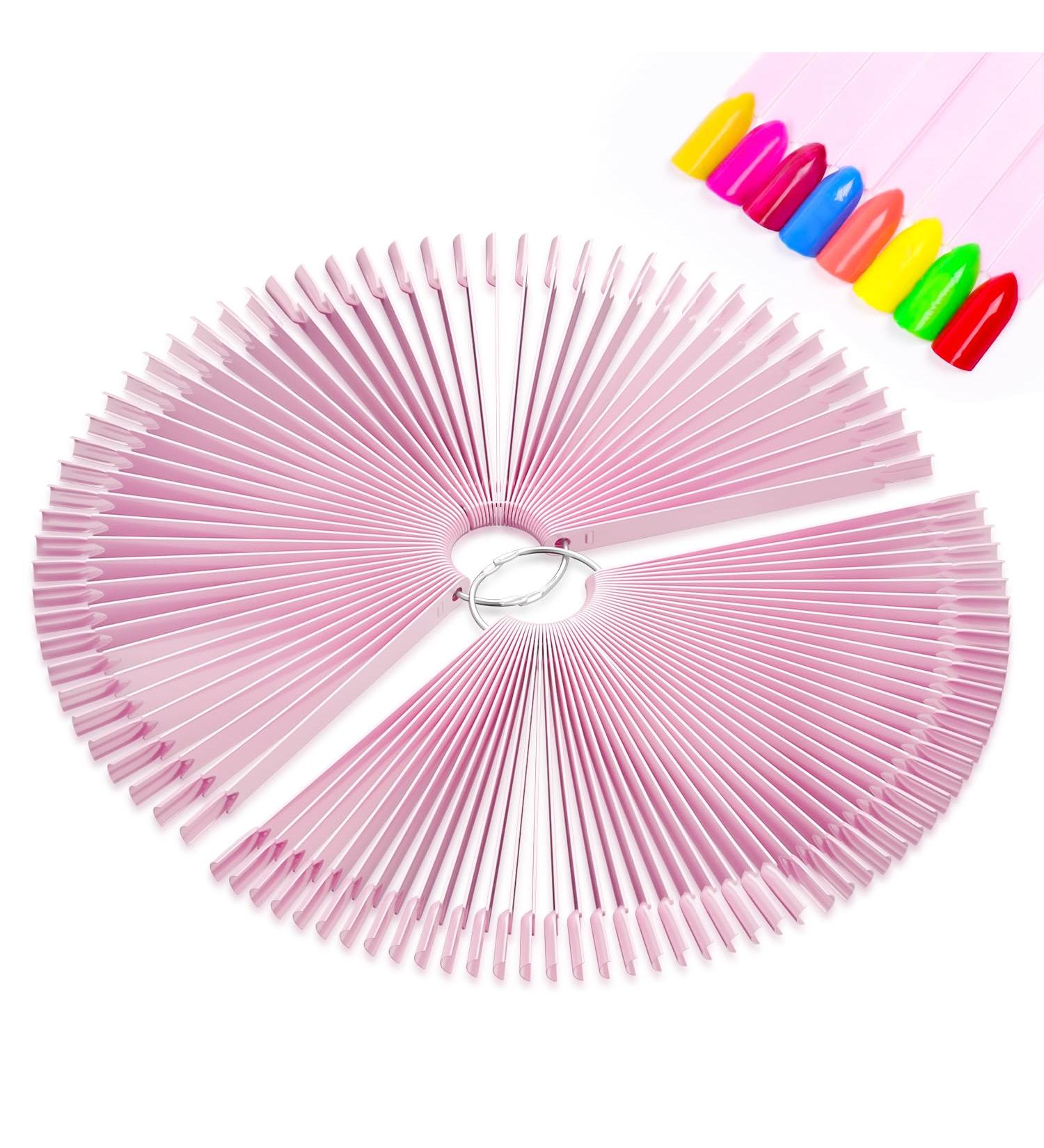 100PCS Transparent Fake Nail Display Sticks for Nail Art Practice - Pink - Buy Online on GoSupps.com