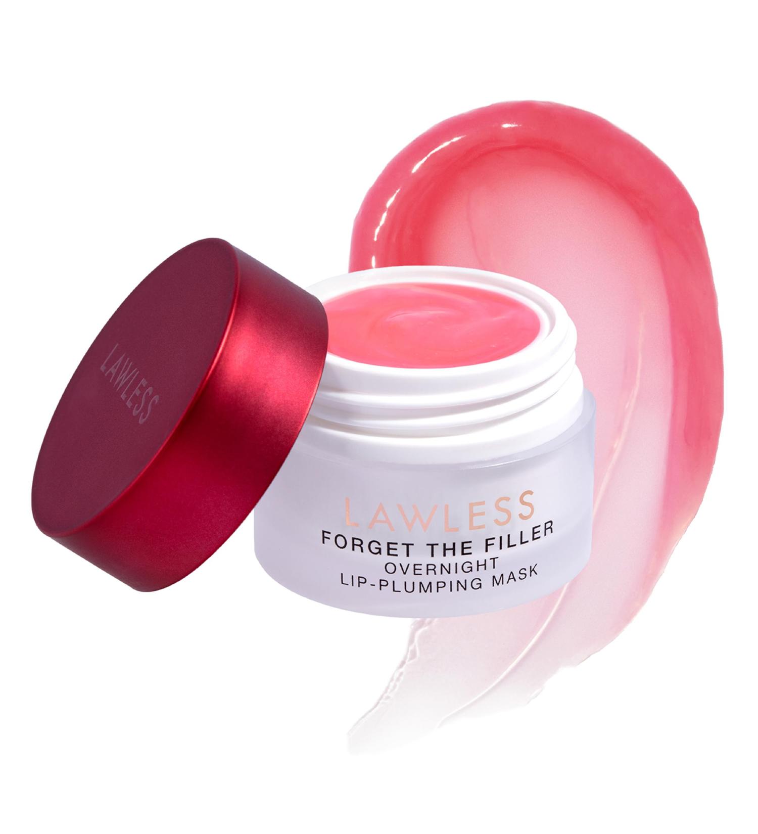 LAWLESS Forget the Filler Lip Mask - Cherry Vanilla | Premium Overnight Lip Plumping Treatment | Hydrate & Smooth Lips | Natural Ingredients - 0.28 oz - Buy Online on GoSupps.com