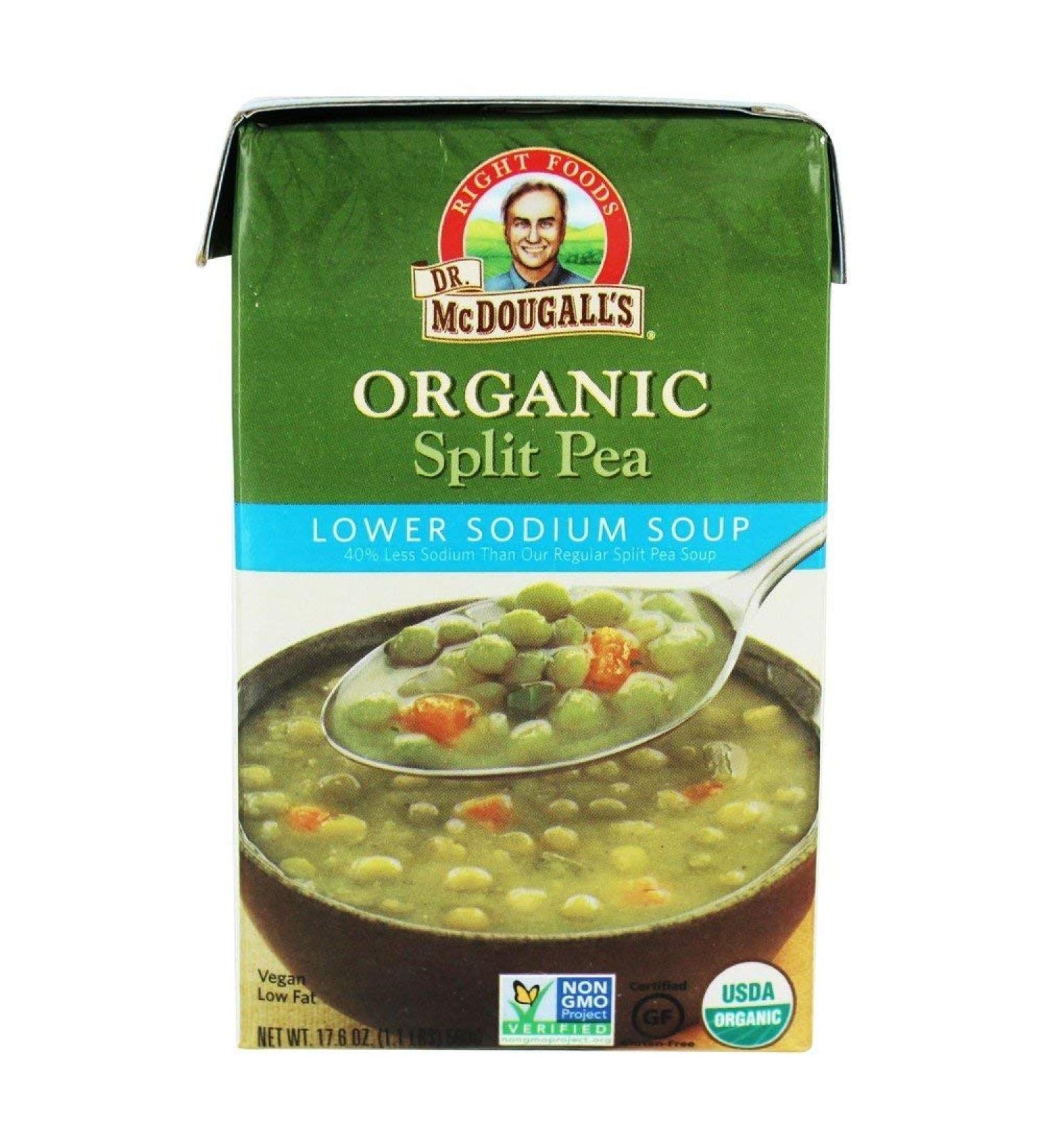 Dr. McDougall's Organic Low Sodium Split Pea Soup 18oz - Healthy & Delicious Option - Buy Online on GoSupps.com