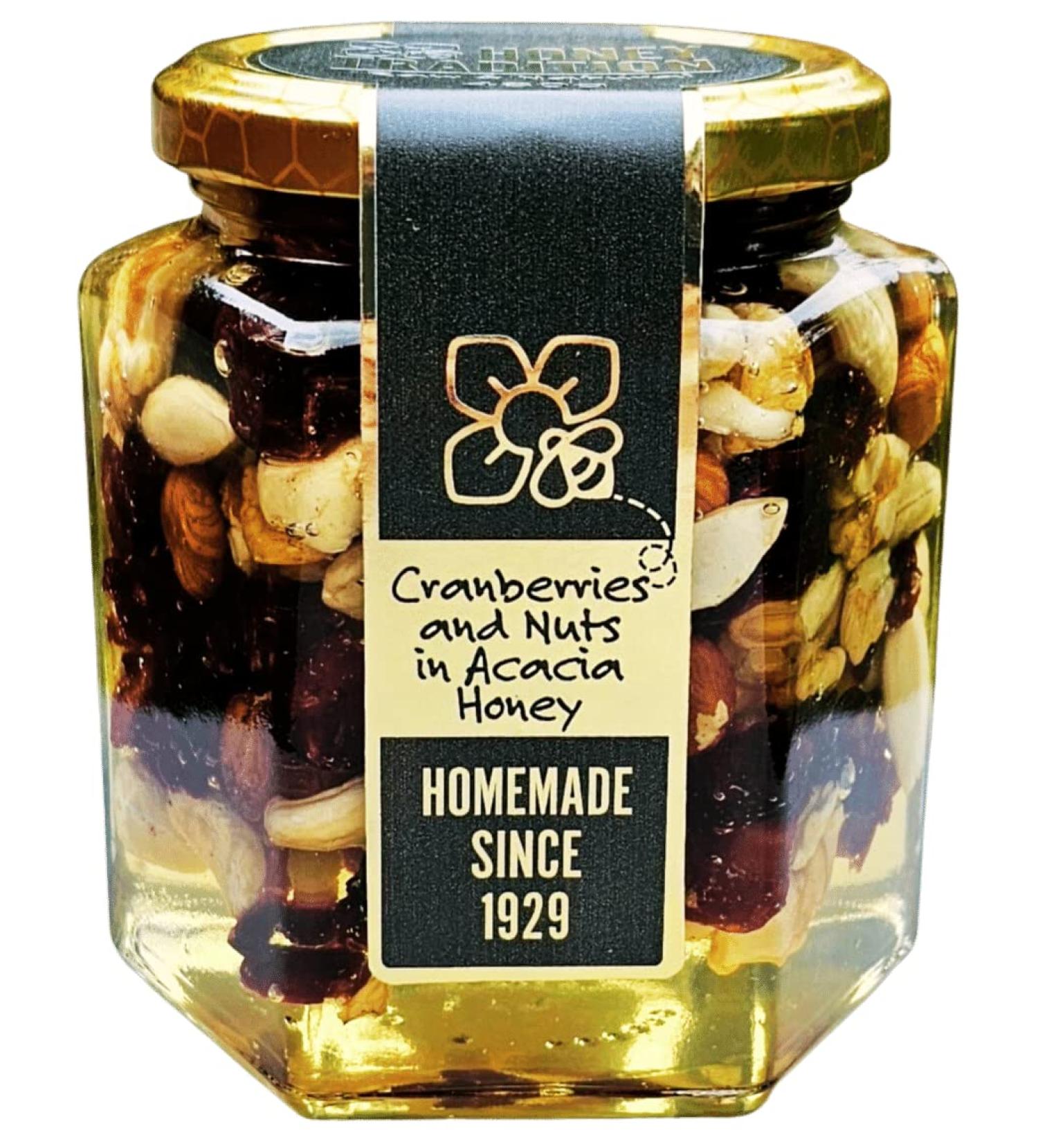 Pure Acacia Honey Cranberries & Mixed Nuts - 480g | Raw & Natural | Ethically Harvested | Boosts Vitality and Immunity | Sustainable Packaging - Buy Online on GoSupps.com