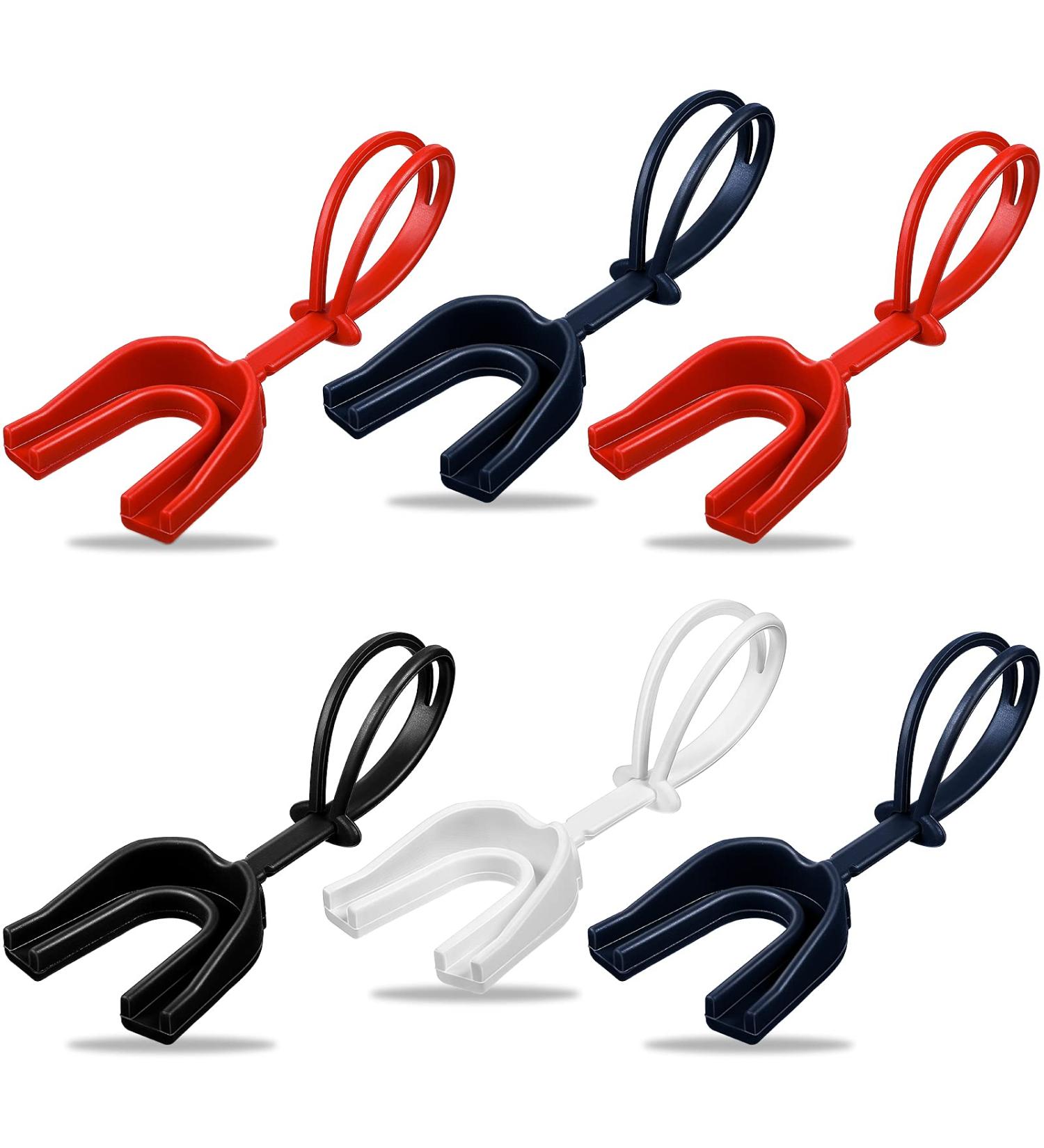 6-Piece Strapped Sports Mouth Guard for Braces | Adult & Youth Protective Mouthguard for Football, Boxing, Basketball, Hockey | Colorful Design - Buy Online on GoSupps.com