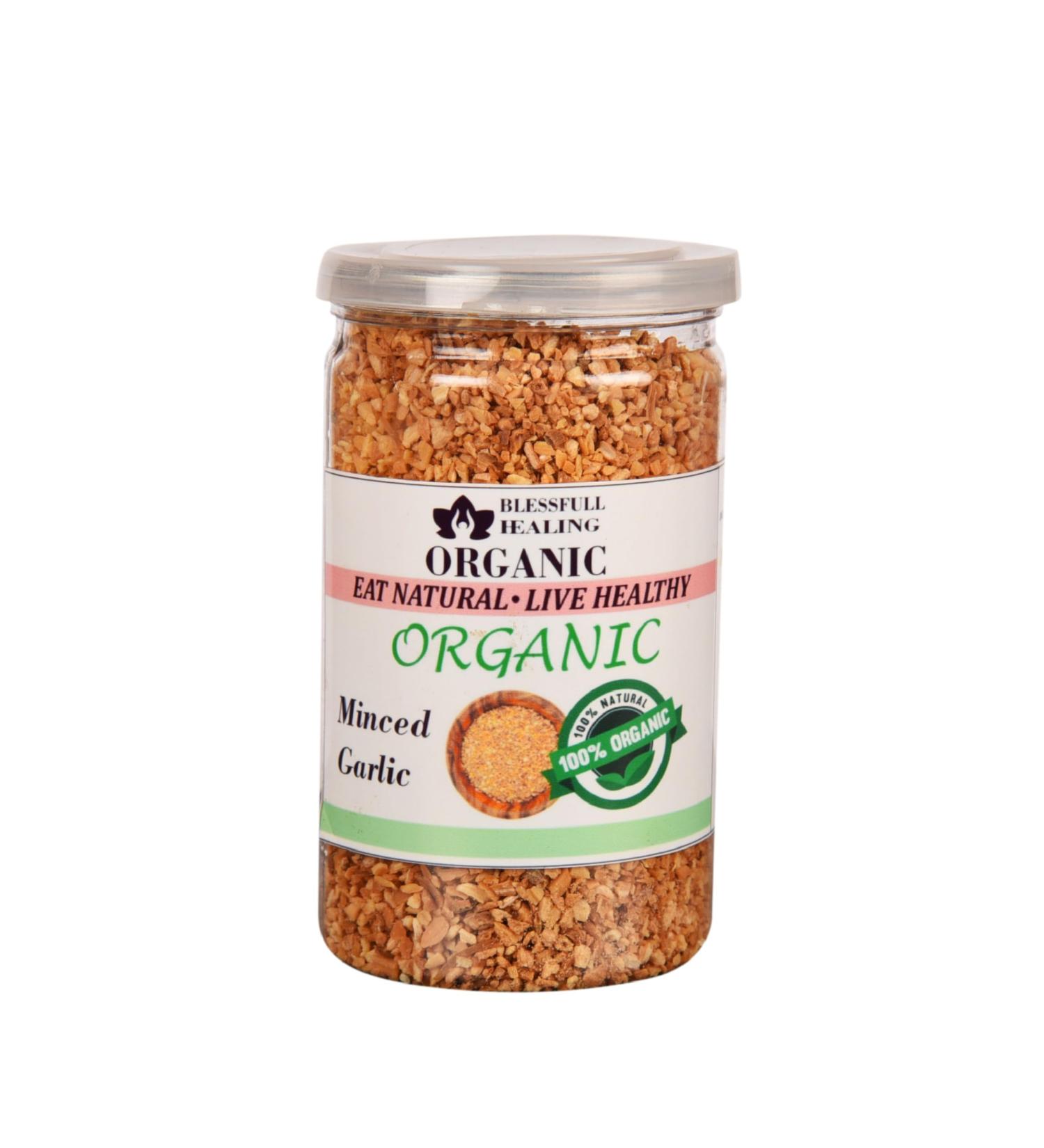 Blessfull Healing Organic Minced Garlic 100 Gram (Packing May Vary) 100 Gram 3.35 oz