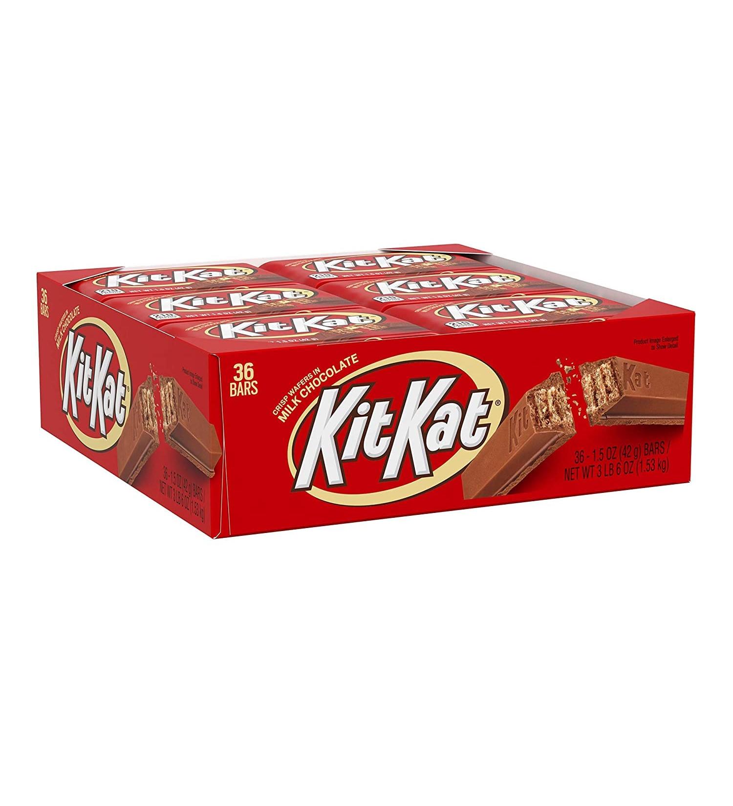KIT KAT Milk Chocolate Wafer Candy 36 Count Pack - Individually Wrapped 1.5 oz Bars - Buy Online on GoSupps.com