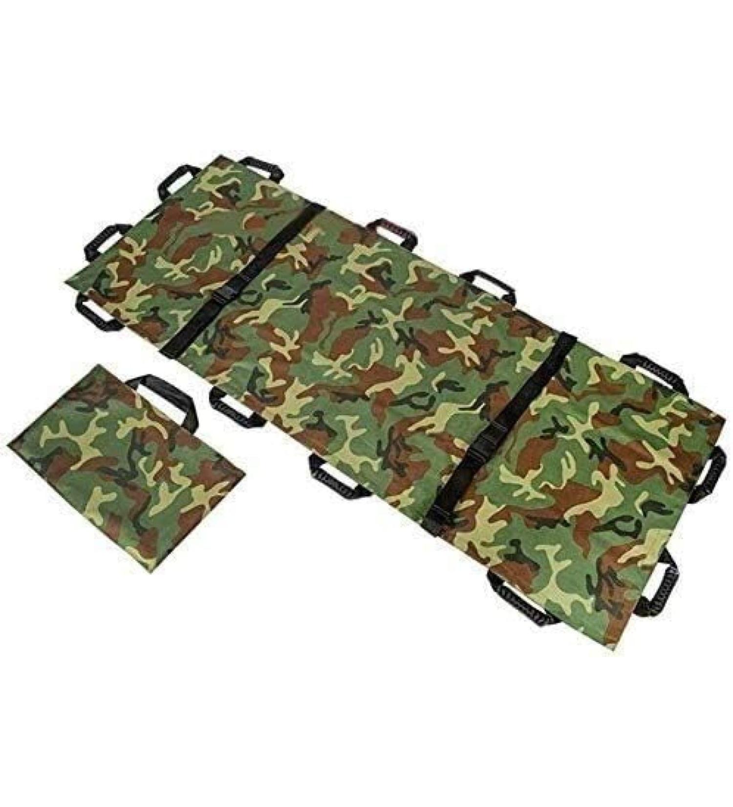 Portable First Aid Soft Stretcher Household Thickened Canvas Soft 12 Handles Stretcher with Handbag 822 Camouflage - Buy Online on GoSupps.com