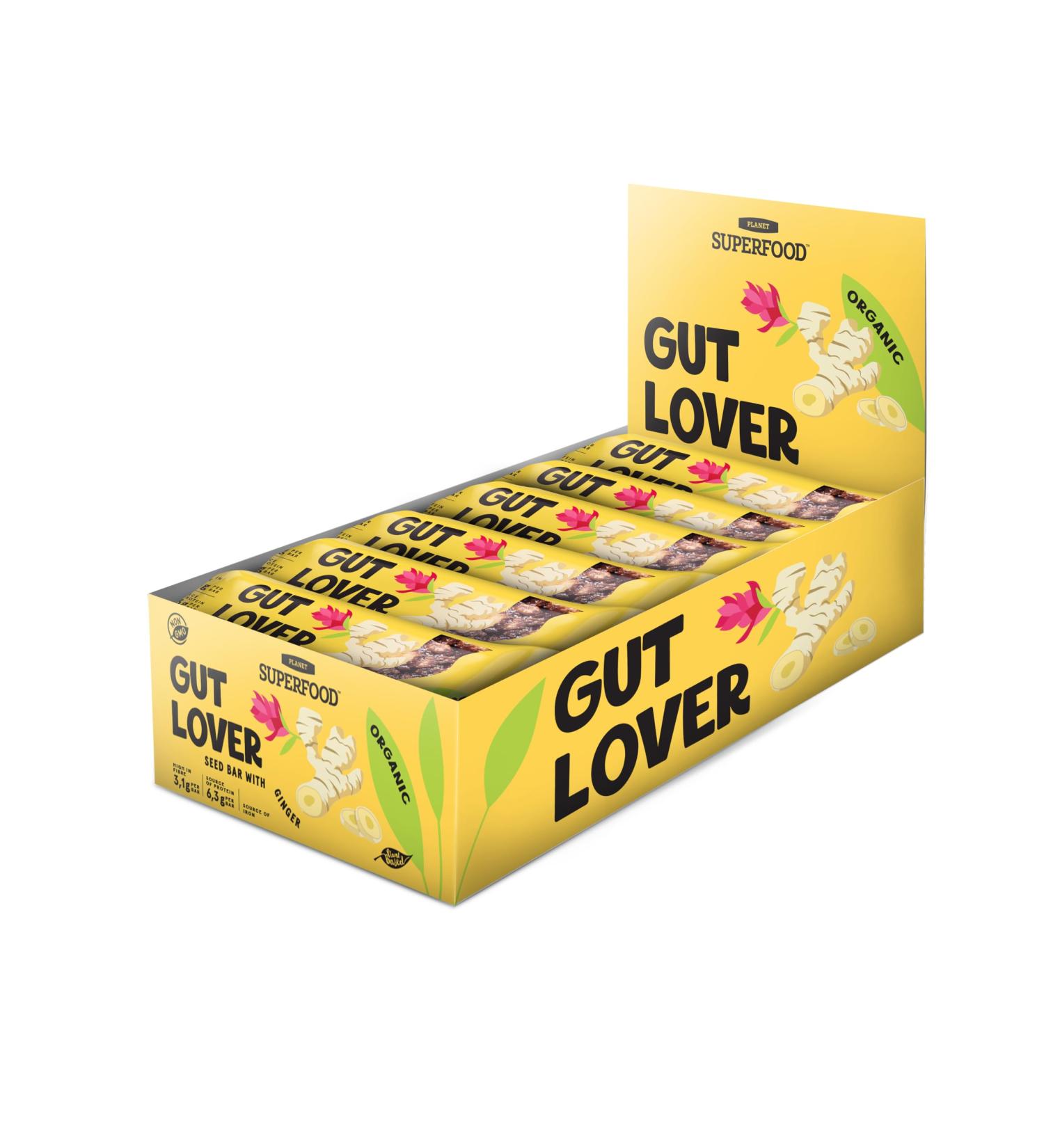 Organic Seed Bars with Ginger - 24 x 35g - Gut Lover - Rich in Iron - Buy Online on GoSupps.com