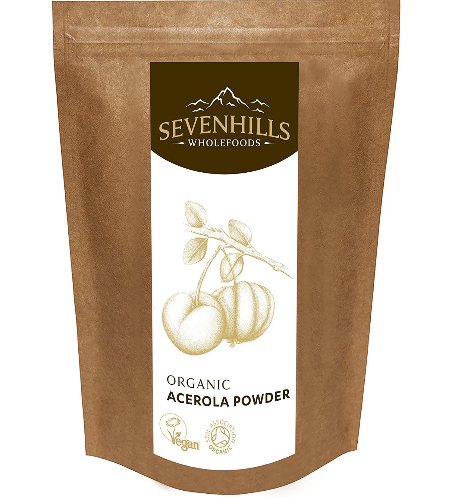Sevenhills Wholefoods Organic Acerola Powder 250g - Natural Vitamin C Supplement - Buy Online on GoSupps.com