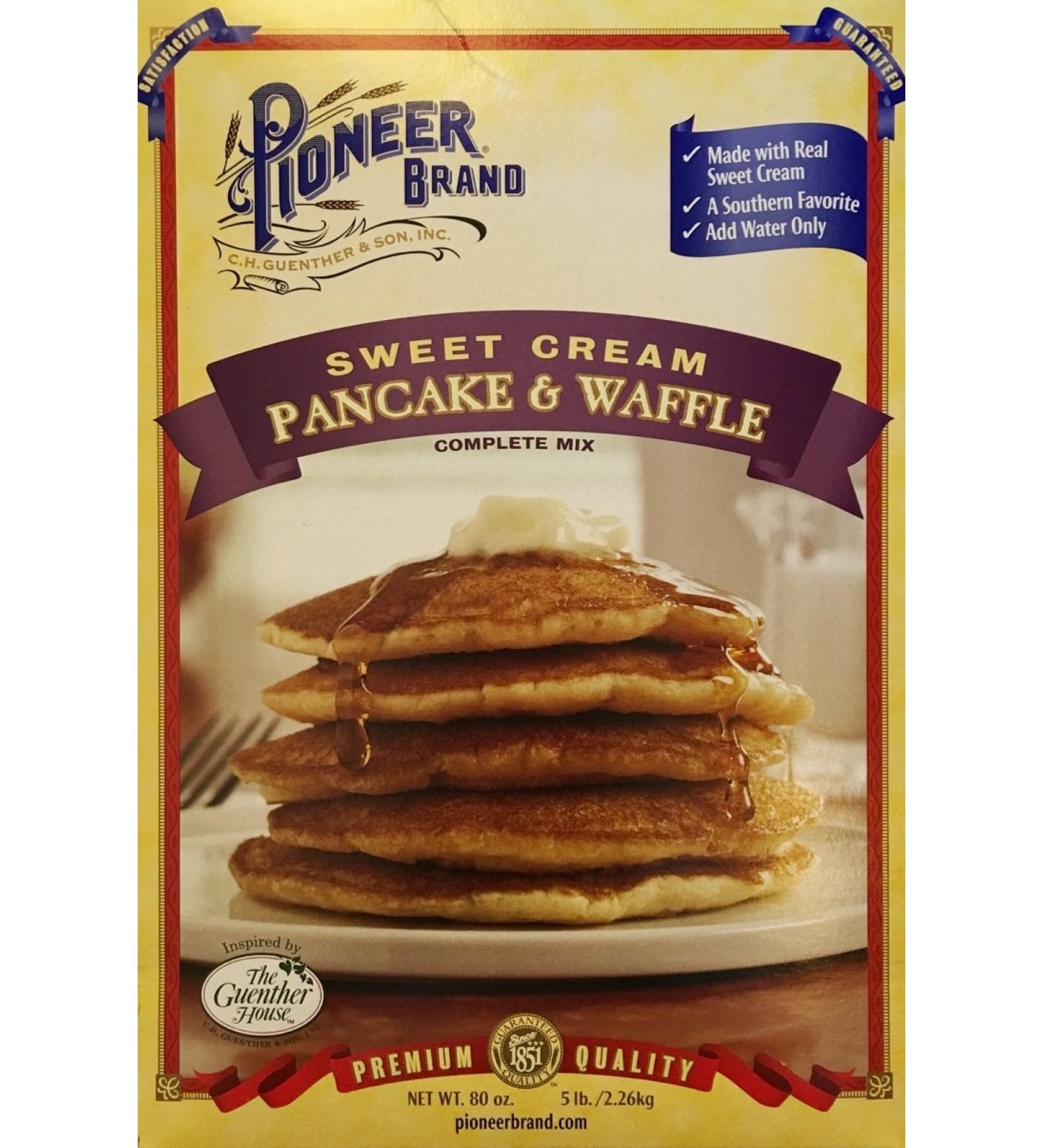 Pioneer Brand Sweet Cream Pancake and Waffle Complete Mix ~ 80 oz