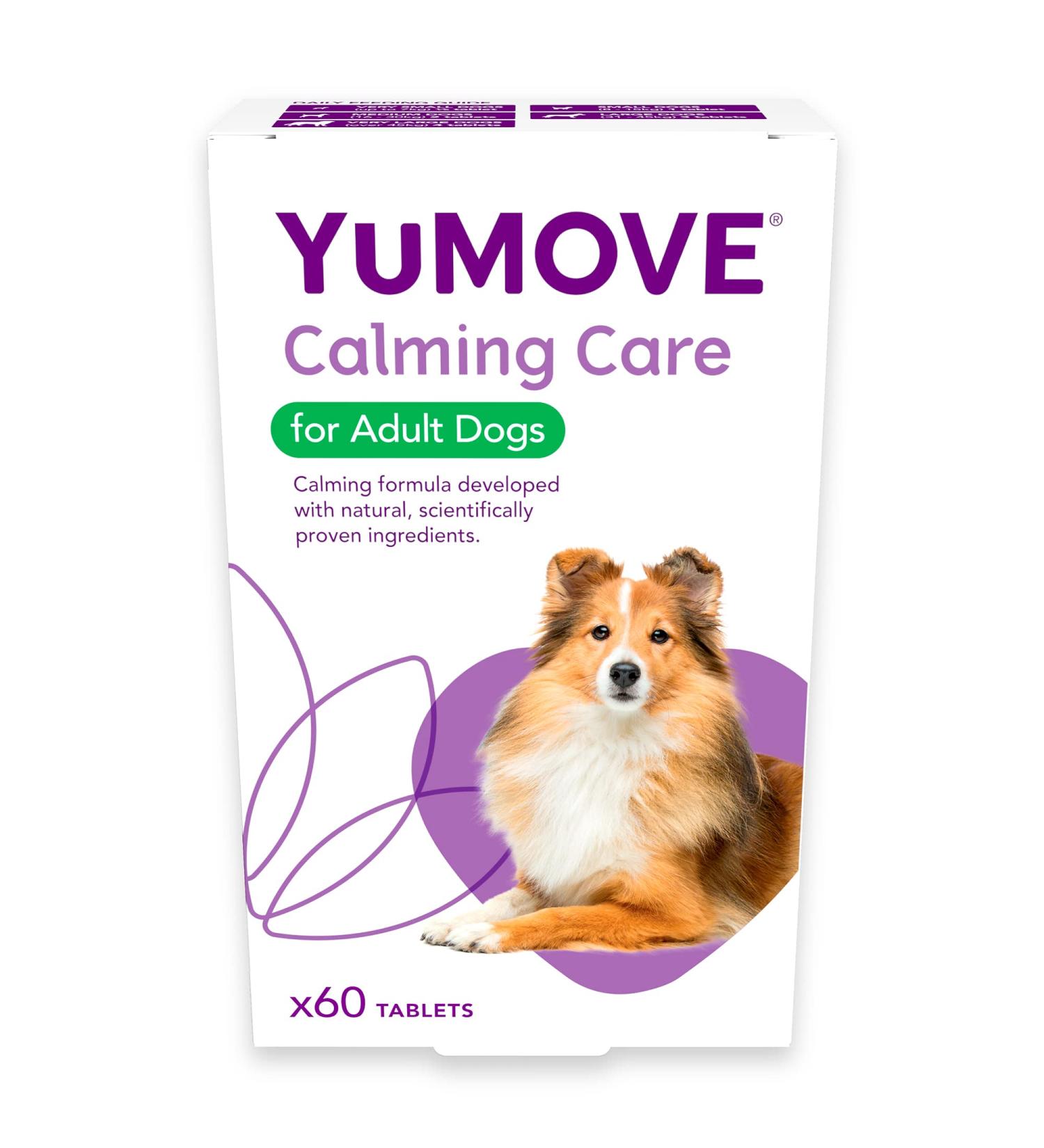 YuMOVE Calming Care for Adult Dogs | Previously YuCALM Dog | Calming Supplement for Dogs who are Stressed or Nervous |60 tablets | Packaging may vary - Buy Online on GoSupps.com
