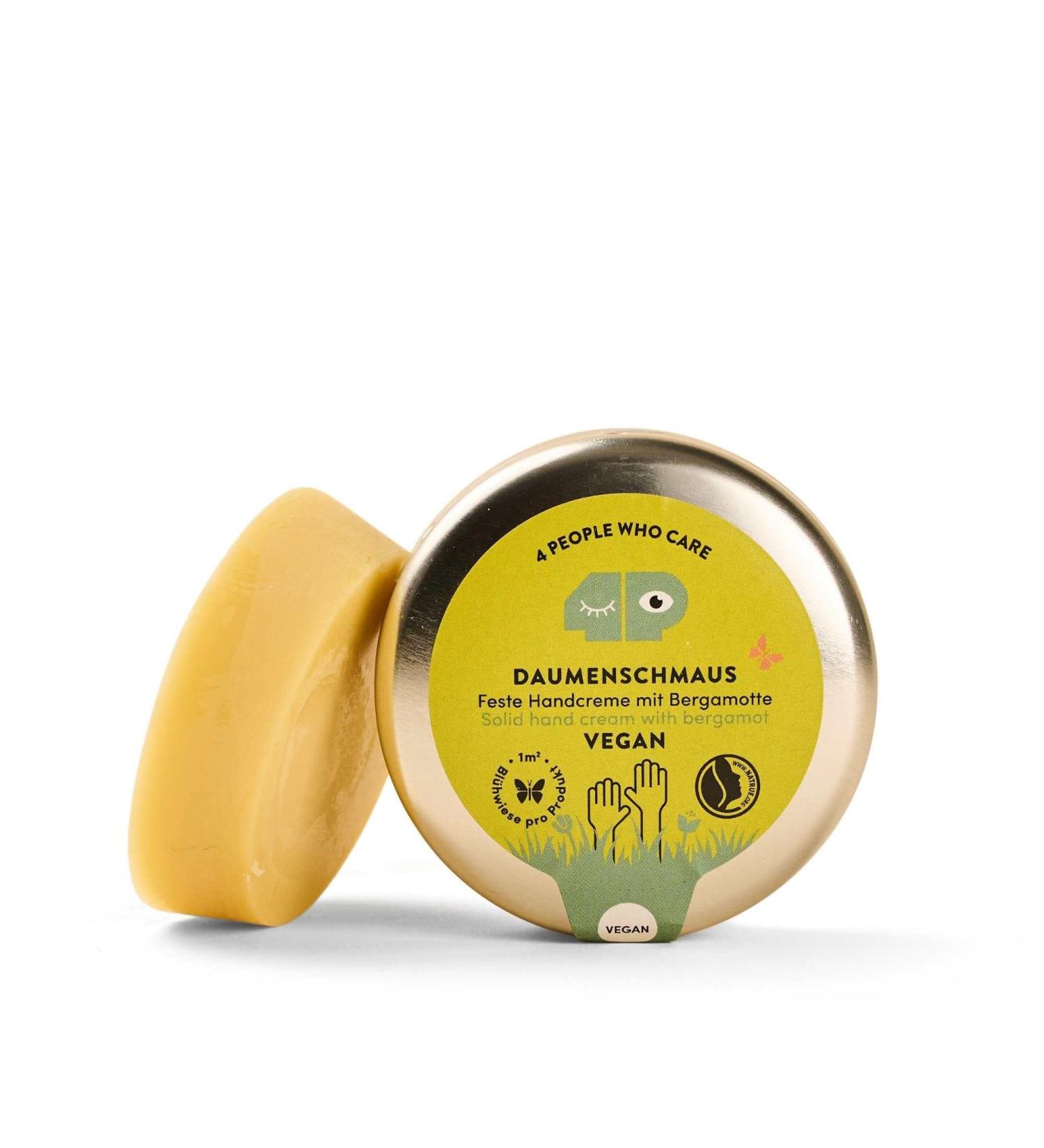 4PEOPLEWHOCARE HANDREME VEGAN - Nourishing Vegan Hand Cream for Dry Cracked Hands | Shea Butter & Candelilla Wax | 30g Can - Buy Online on GoSupps.com