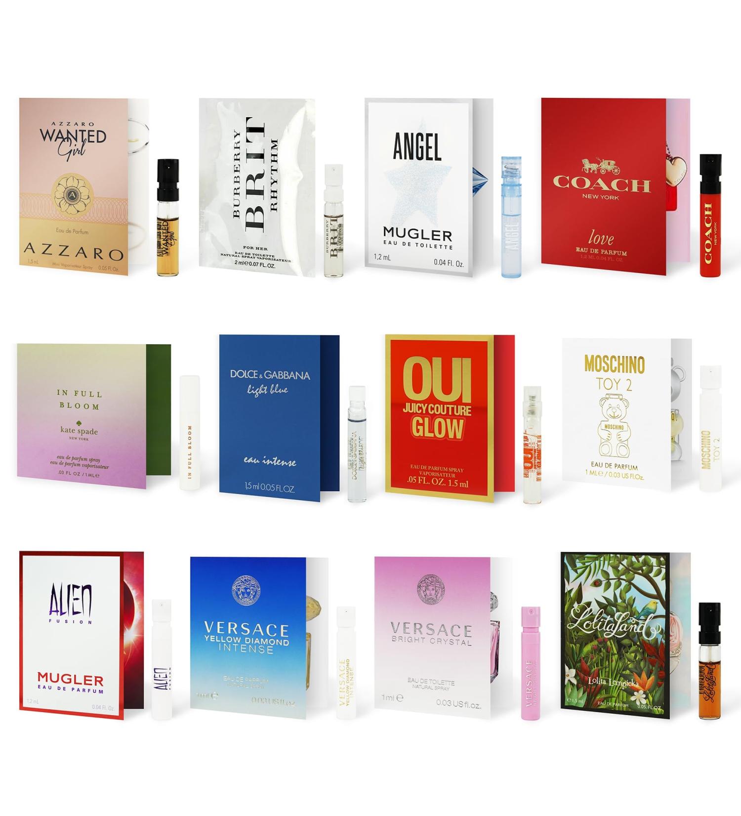 Perfume Sampler Set for Women - 12 Designer Fragrance Brands 0.05 Fl Oz (Pack of 12) - Buy Online on GoSupps.com