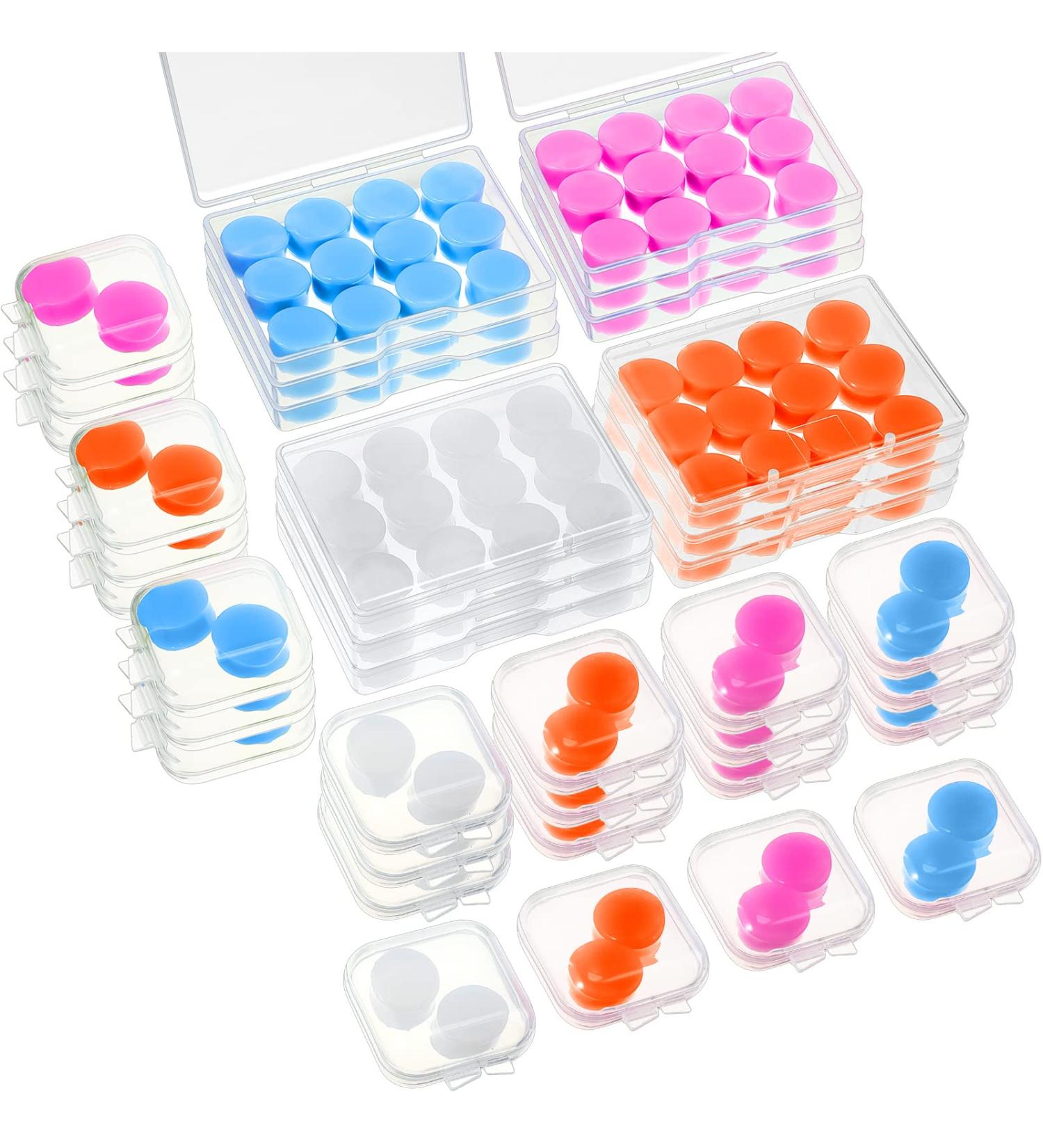 100 Pairs Reusable Silicone Moldable Ear Plugs - Noise Cancelling for Sleep, Swimming, Snoring, Concerts, Travel - Bulk Earplugs for Work and Studying - Buy Online on GoSupps.com