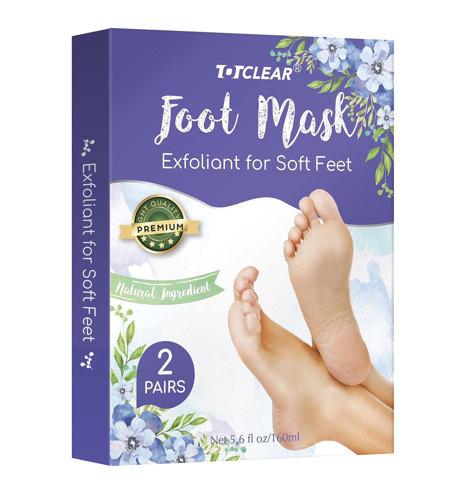 TOTCLEAR Exfoliating Foot Peel Mask for Softer Smooth Feet- Gently Peel Away Calluses & Dead Skin Repair Rough Heels Get Beautiful Baby Feet in 7 Days (2 Pack) - Buy Online on GoSupps.com