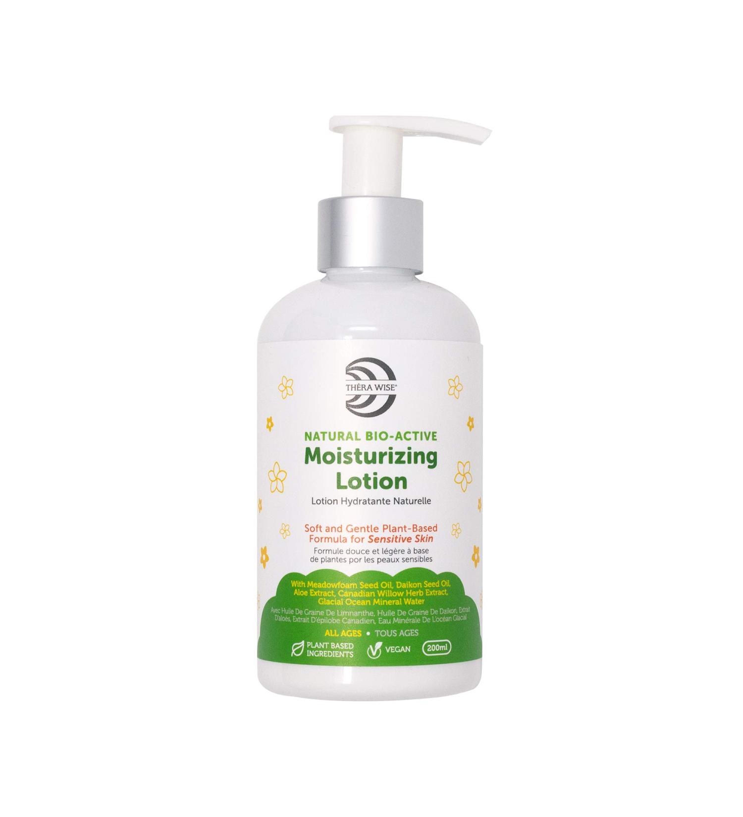 Thera Wise Natural Bio-Active Moisturizing Lotion | 99.6% Plant-Based Formula for Sensitive Skin | Gentle & Protective Skin Microbiome Care | 200ml - Buy Online on GoSupps.com