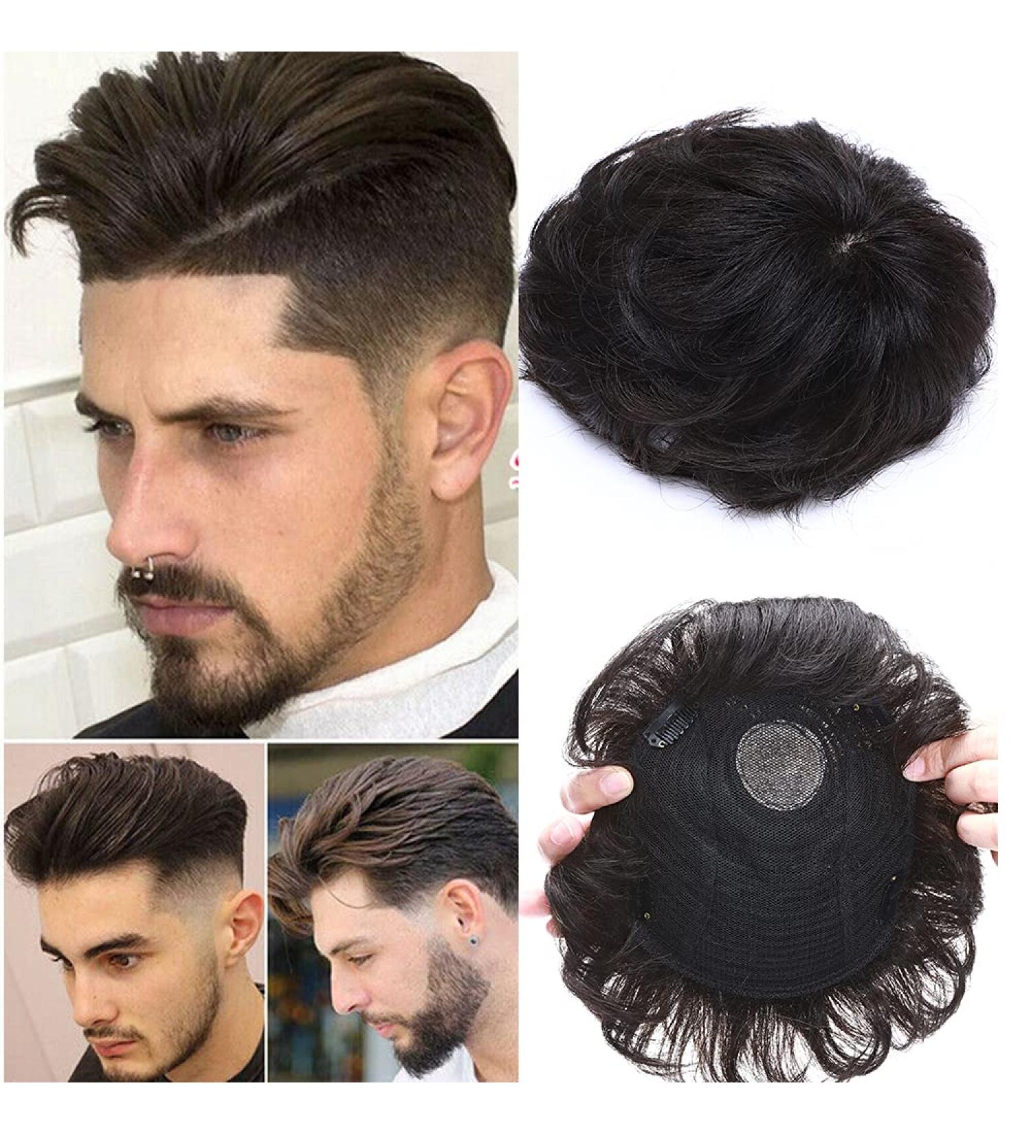 Shop Silk-Co Real Hair Clip-in Extensions & Toppers | 7A Human Hair Natural Black 10cm-35g - Ideal for Men & Women - Buy Online on GoSupps.com