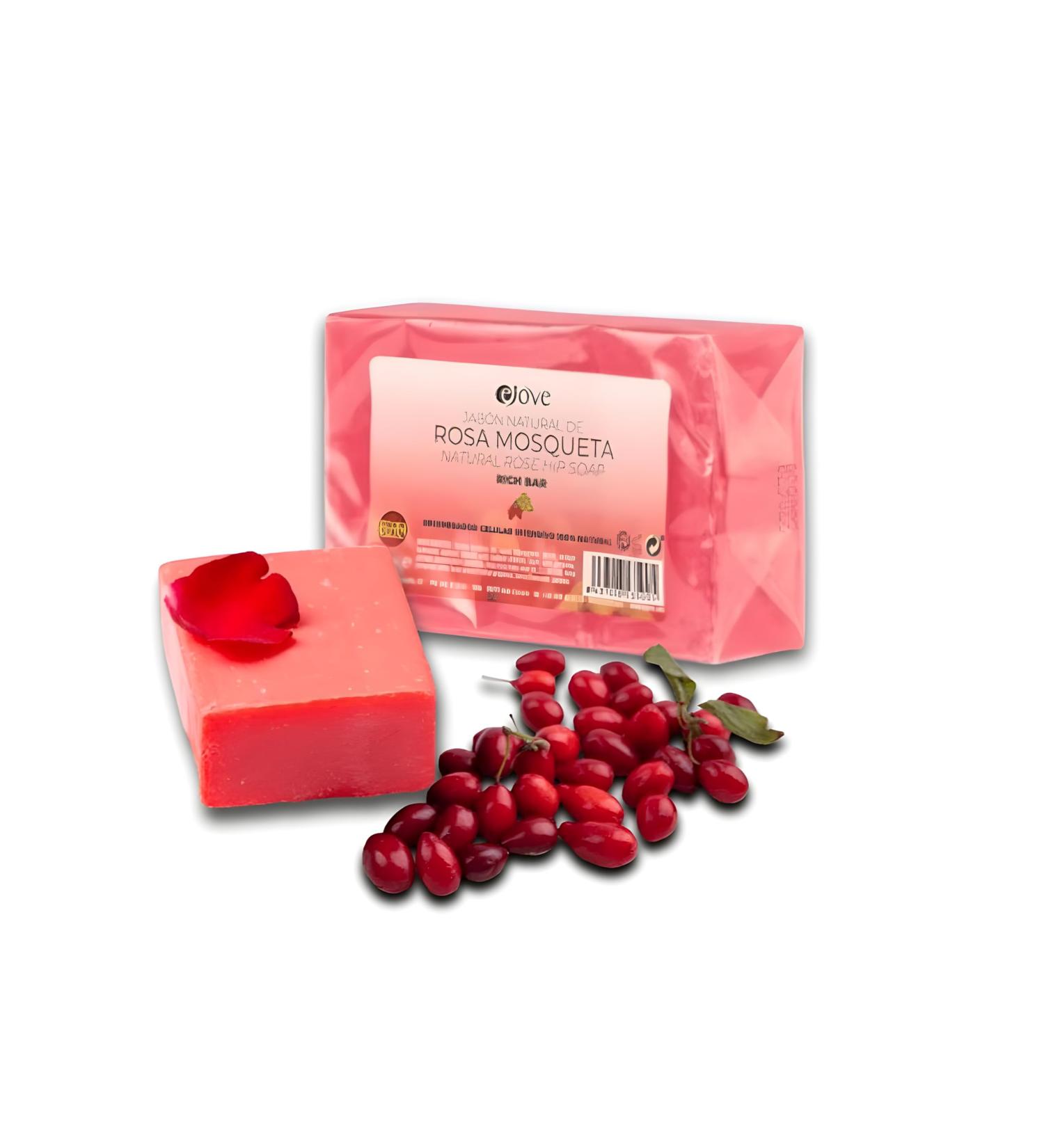 Rosehip Facial Cleanser 125g | Natural Handmade Soap for Face and Body | Gentle Exfoliating Scrub | Hydration and Scar Care | Soft and Glowing Skin - Buy Online on GoSupps.com