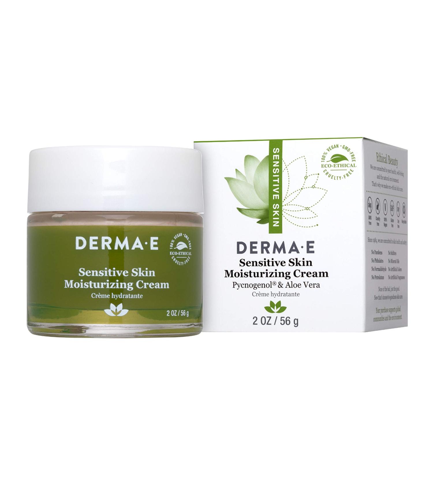Derma E Sensitive Skin Moisturizing Cream 2 oz - Hydrating Relief for Sensitive Skin - Buy Online on GoSupps.com