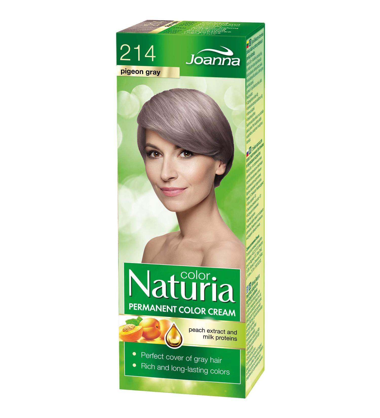 Joanna Naturia Color Permanent Hair Color Cream Goodness of Milk Proteins and Peach Extracts Premium-Quality Hair Dye Provides Soft and Lustrous Hair Long-Lasting Hair Colors Pigeon Gray - Buy Online on GoSupps.com