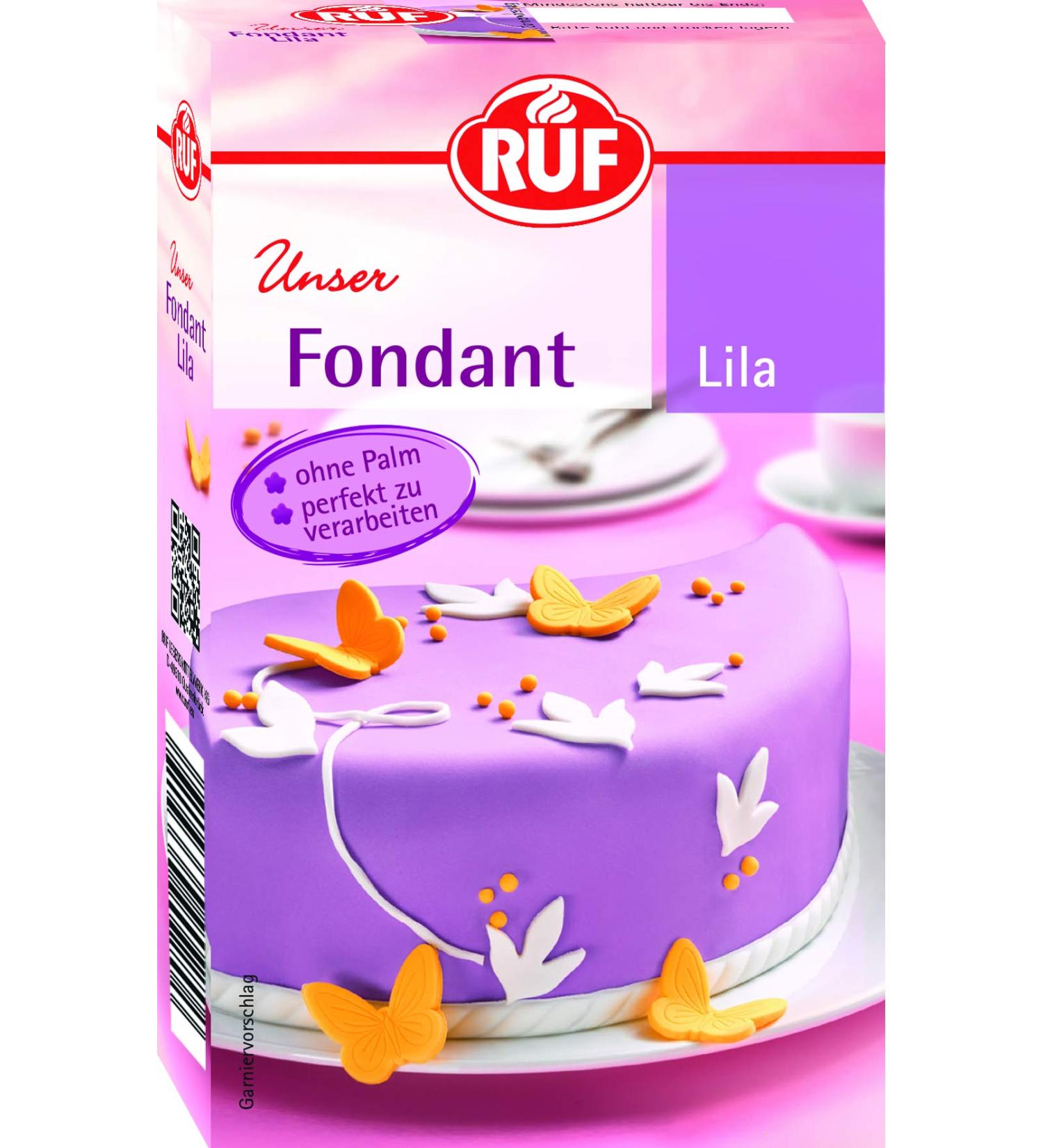 Ruf Fondant Lila - Vegan & Gluten-Free Modeling Fondant for Figures Flowers & Letters | 250g Purple Roll Fondant - No Palm Oil - Buy Online on GoSupps.com