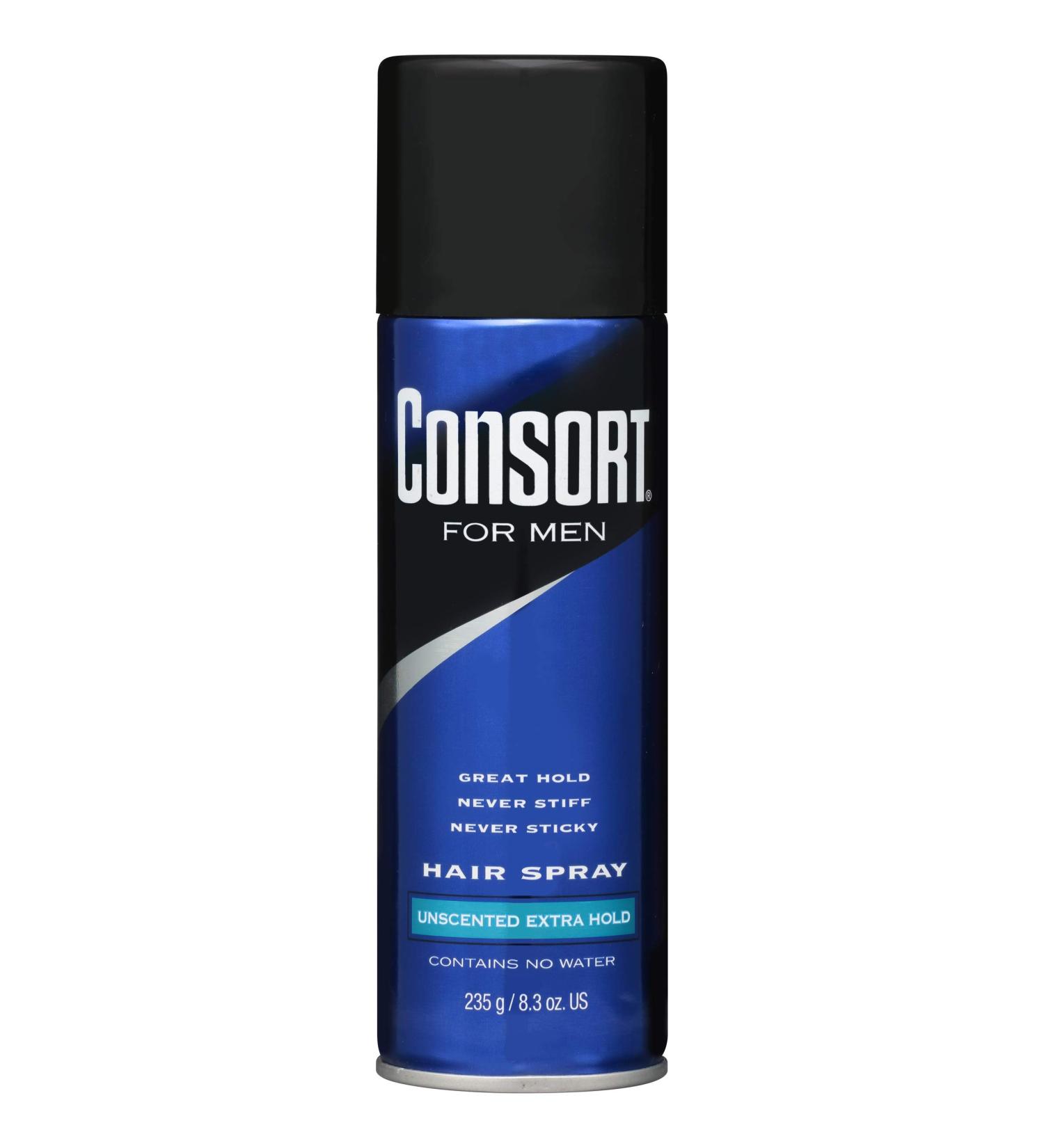 Consort For Men Hair Spray Unscented Extra Hold 8.30 oz (Pack of 6)