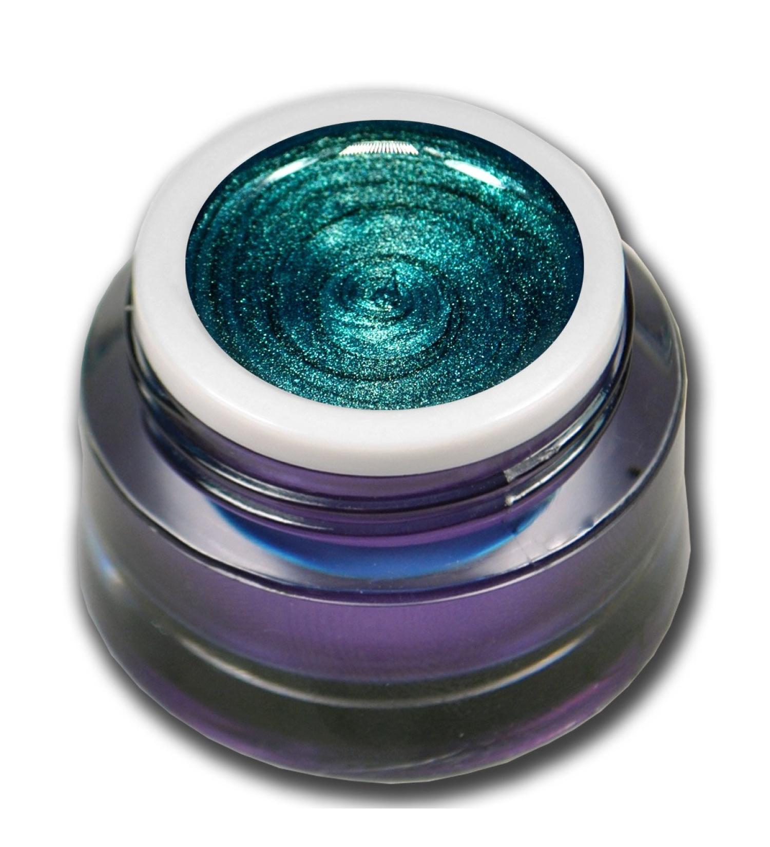 RM BeautyYnails Premium UV Metallic Glittergel Jewel Collection Turmalin Gr n-Blau 5ml UV-Gel Professional Carbgel No lowering of the pigments very high opacity